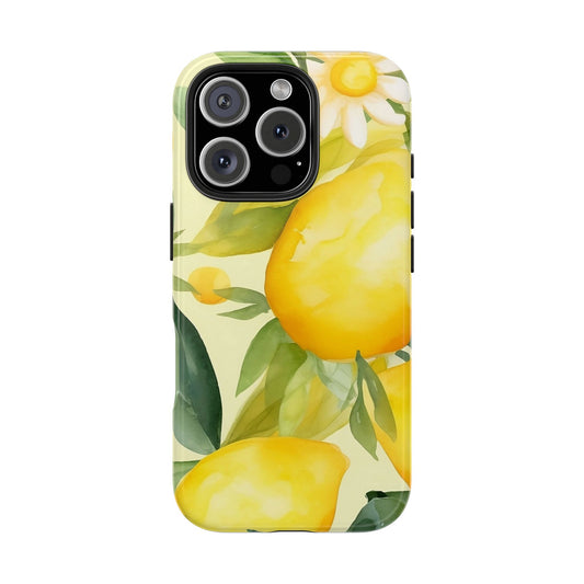 Lemon Blossom iPhone 16 Case – Fresh Citrus & Floral Summer Design