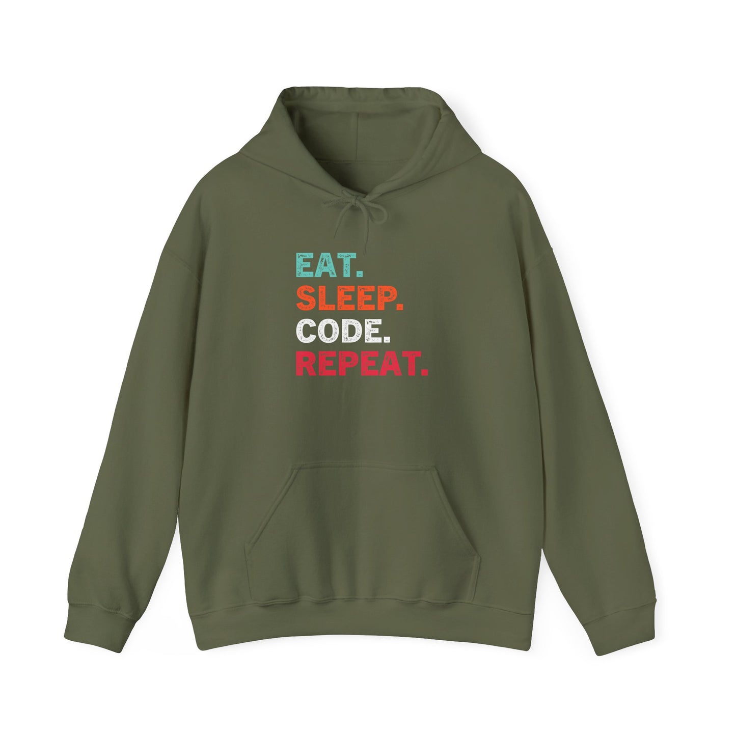 Funny Programmer Hoodie - Eat Sleep Code Repeat Sweatshirt