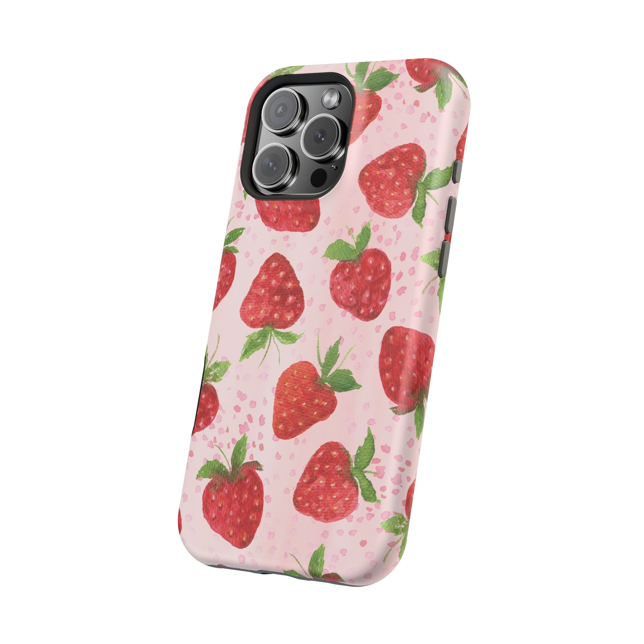 Fruit iPhone 16 Case - Strawberry Pattern Cover