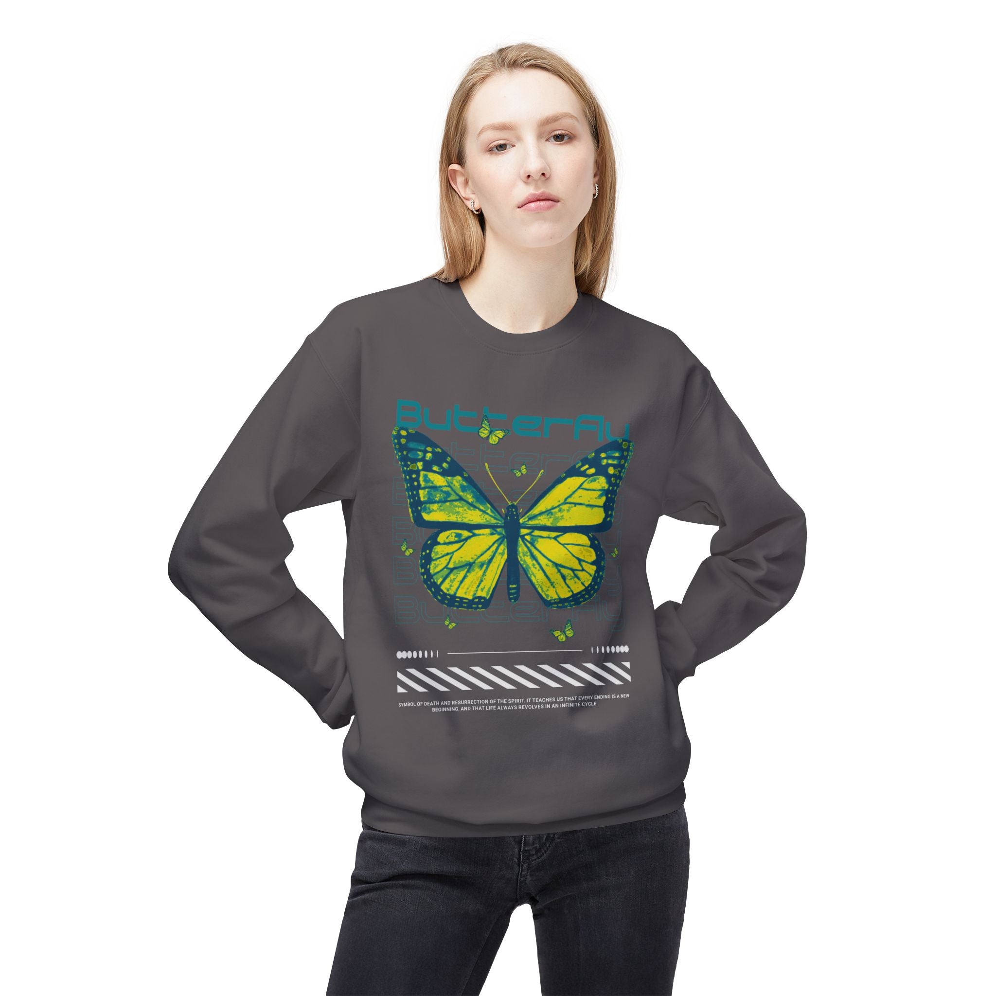 Butterfly Crewneck - Natural Sweatshirt