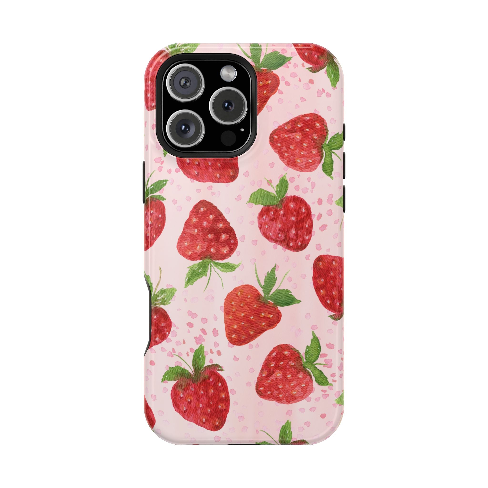 Fruit iPhone 16 Case - Strawberry Pattern Cover