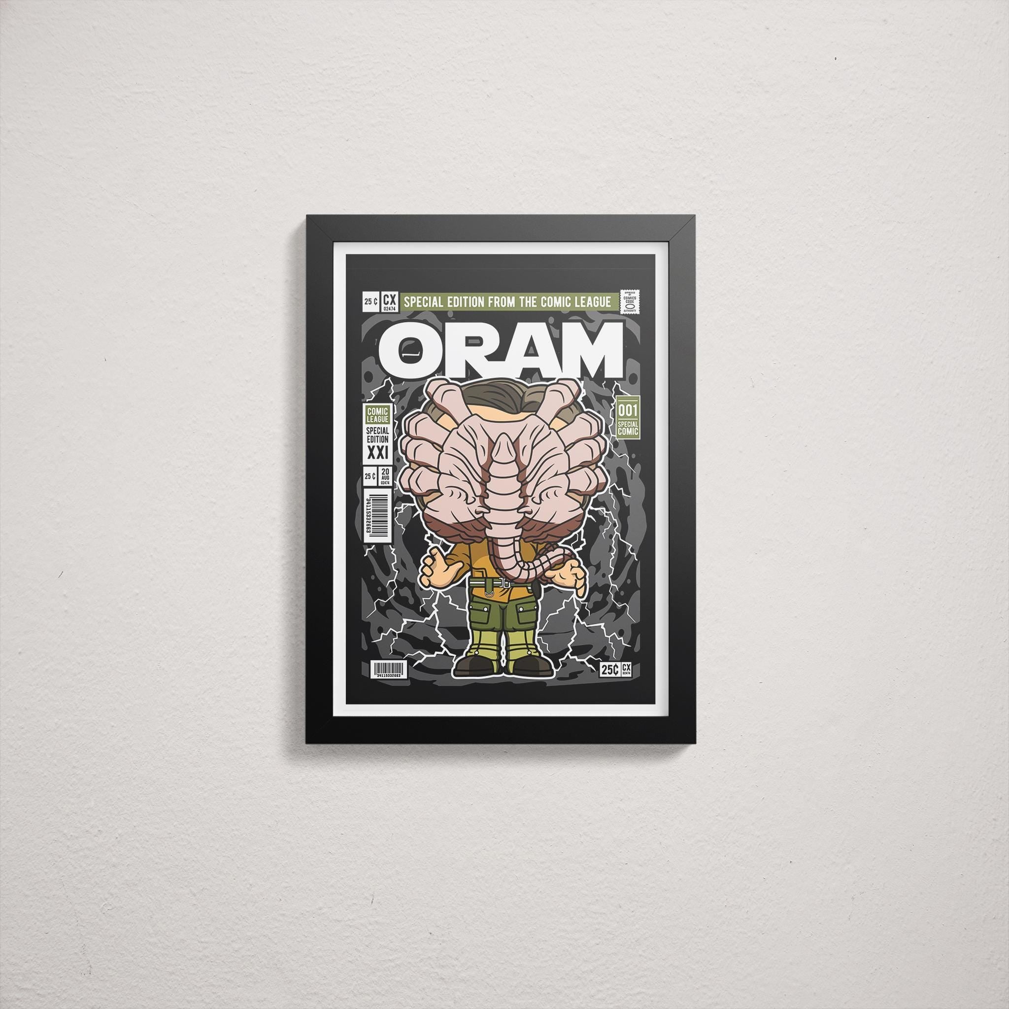Framed Poster - Alien Parody Comic Cover