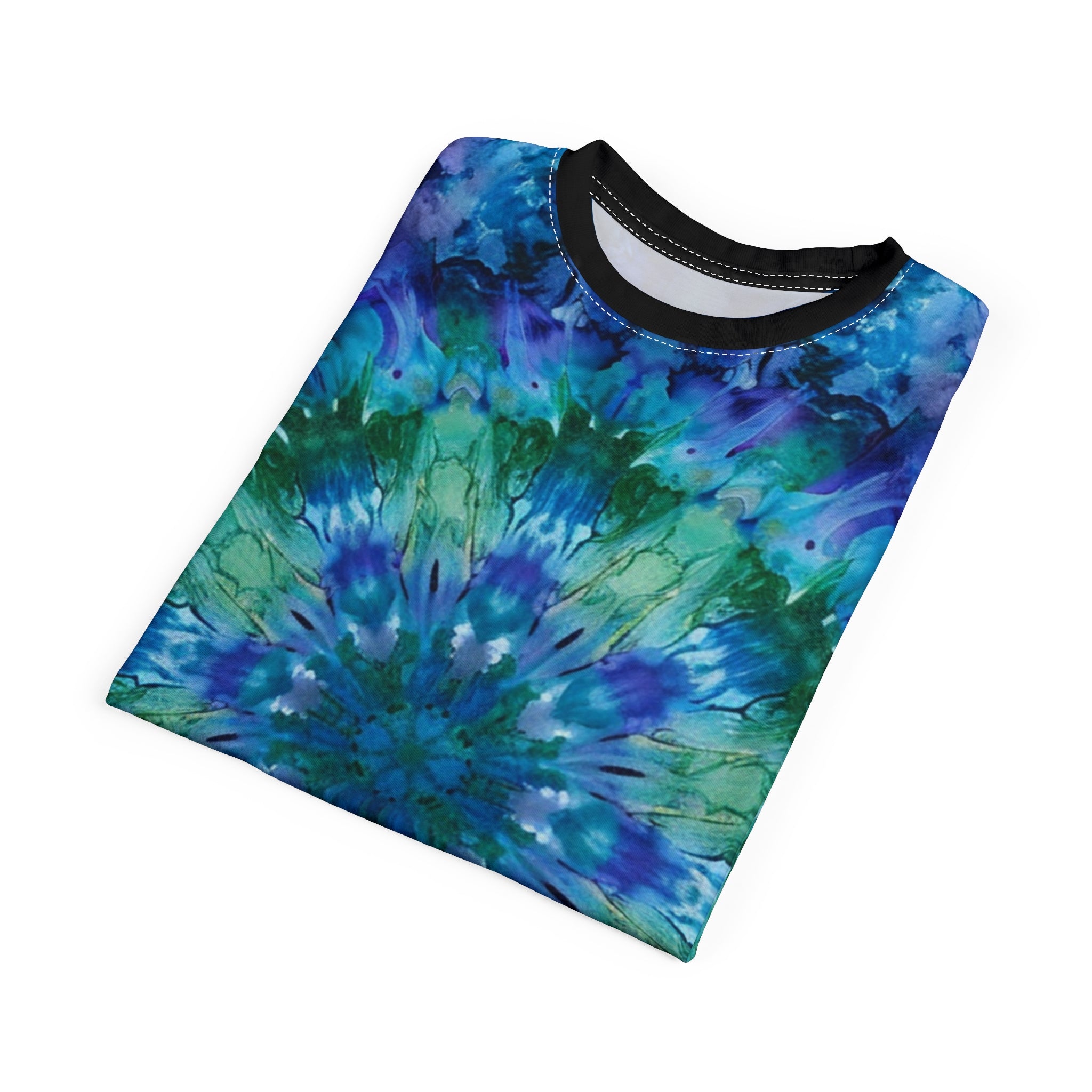 Psychedelic Mandala Tee - Unisex Cut & Sew T-Shirt