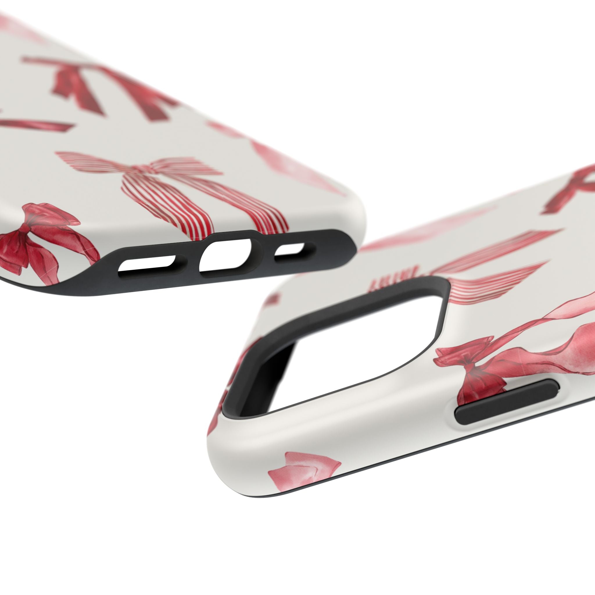 Decorative iPhone Case - Red Pink Bow Case