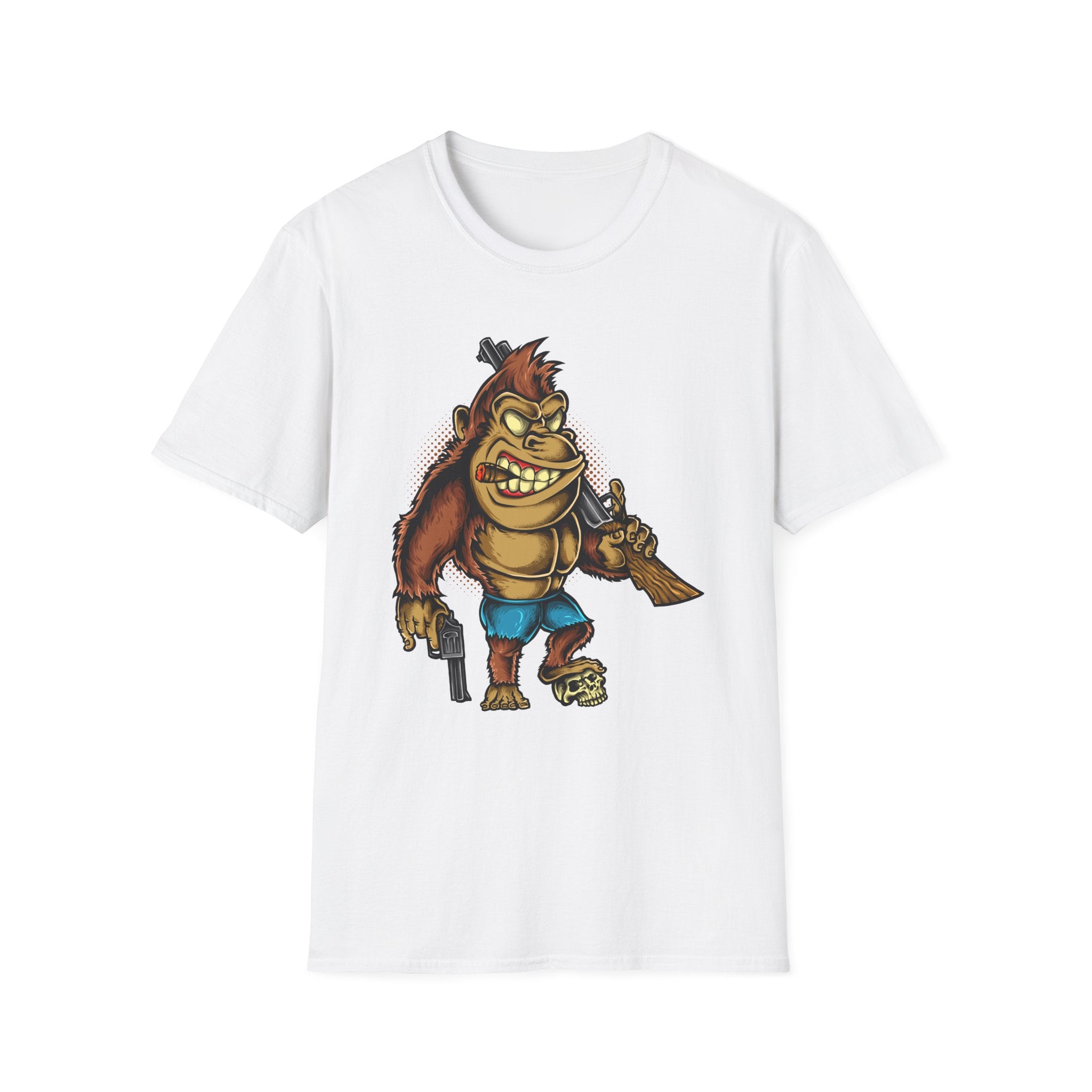 Grunge Gorilla Tee - Cartoon Weapon Shirt