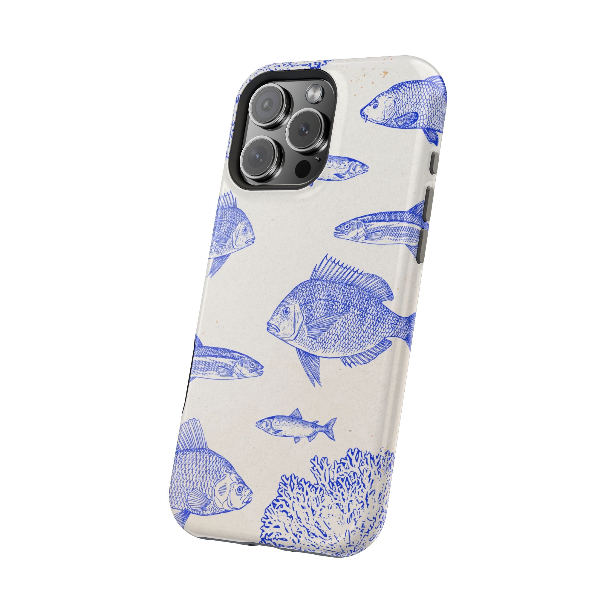 Marine iPhone 16 Case - Blue Coral Illustration