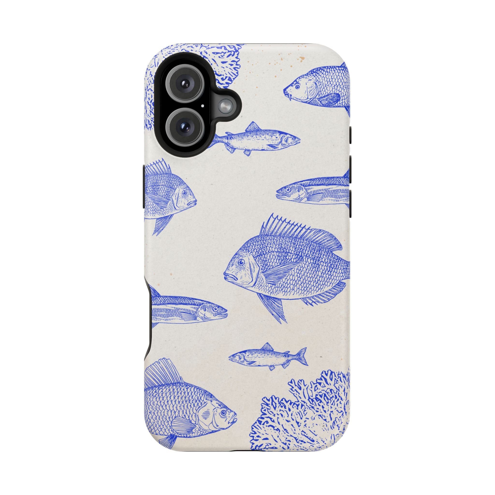 Marine iPhone 16 Case - Blue Coral Illustration