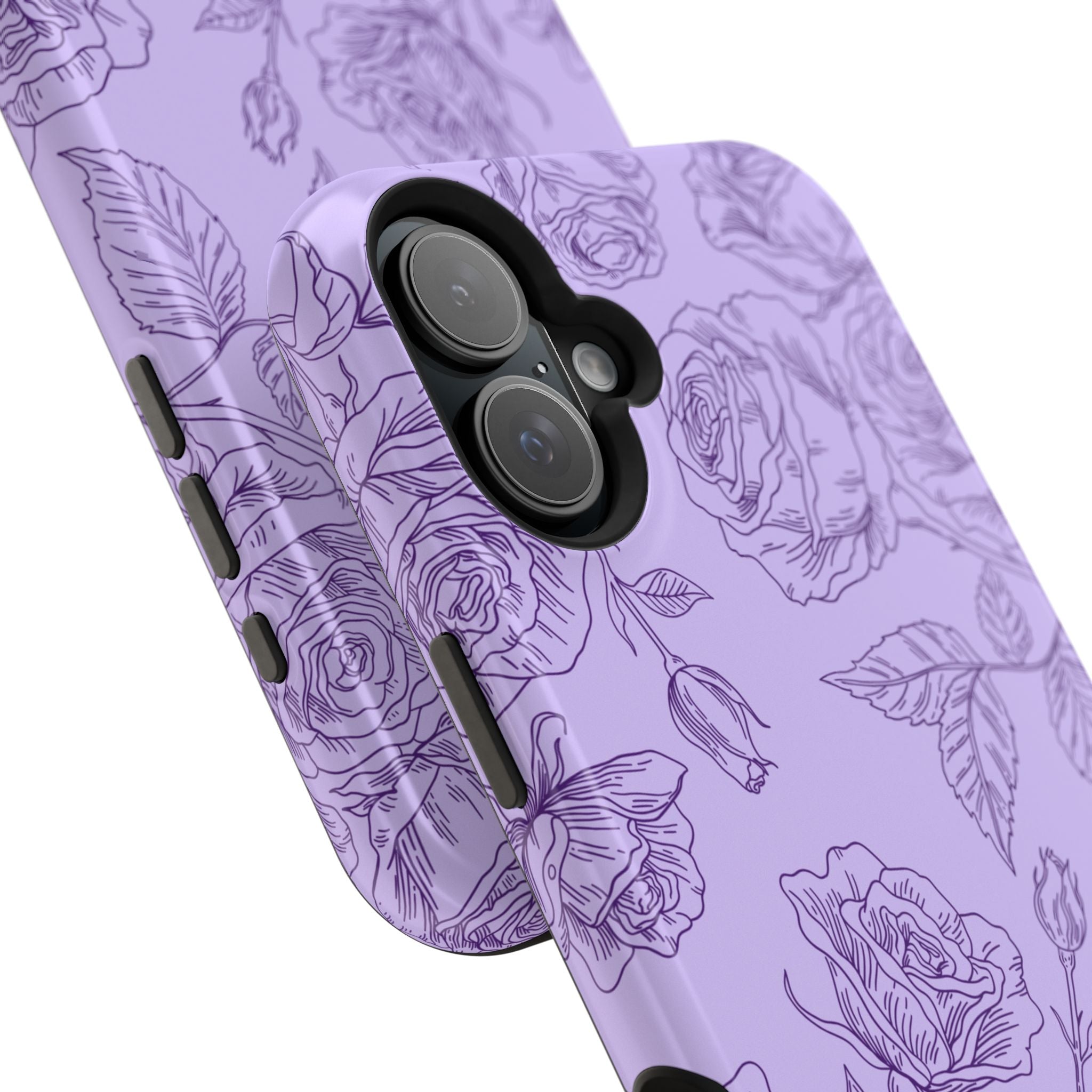 Floral Case iPhone 16 - Purple Line Art Case