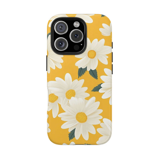 Yellow Daisy iPhone 16 Case – Cheerful Summer Floral Design for iPhone 16, 16 Pro, 16 Pro Max & 16 Plus