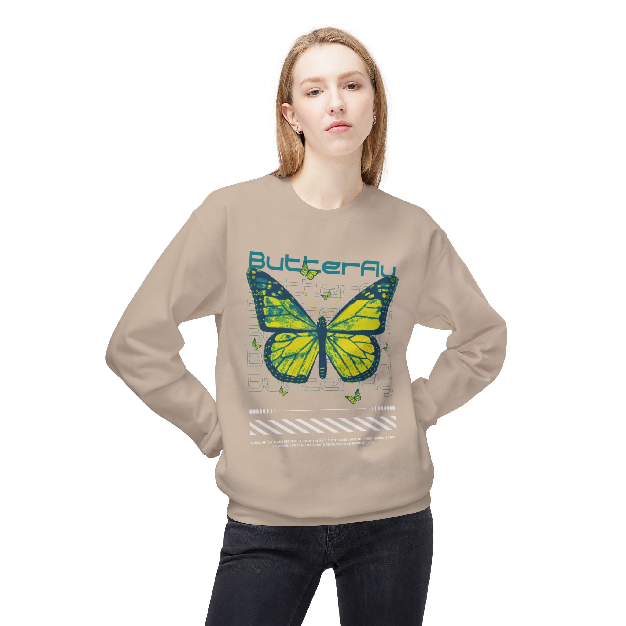Butterfly Crewneck - Natural Sweatshirt