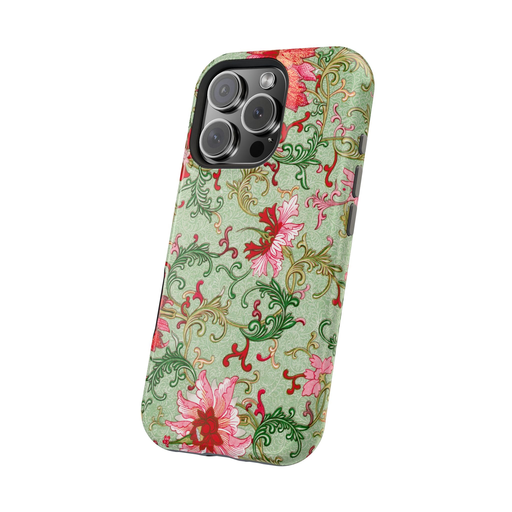 Vintage iPhone Case - Magnetic Floral Cover