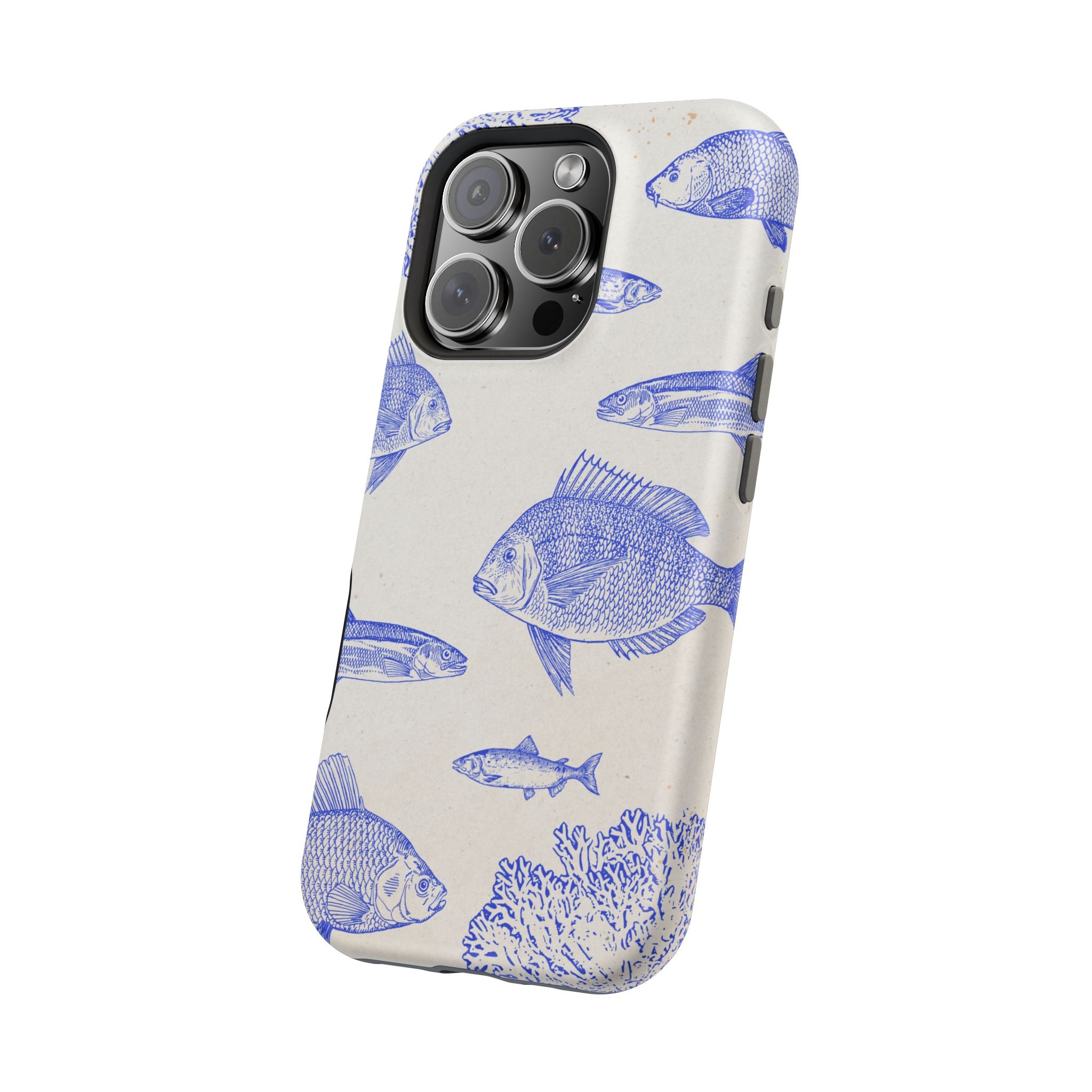Marine iPhone 16 Case - Blue Coral Illustration
