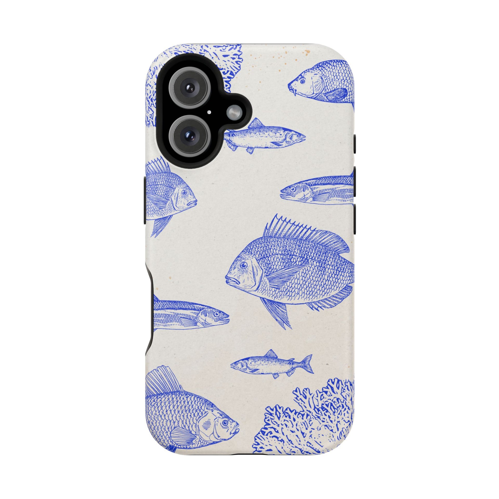 Marine iPhone 16 Case - Blue Coral Illustration