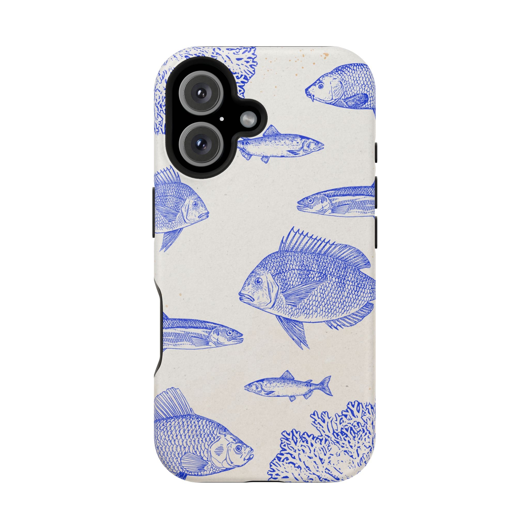Marine iPhone 16 Case - Blue Coral Illustration