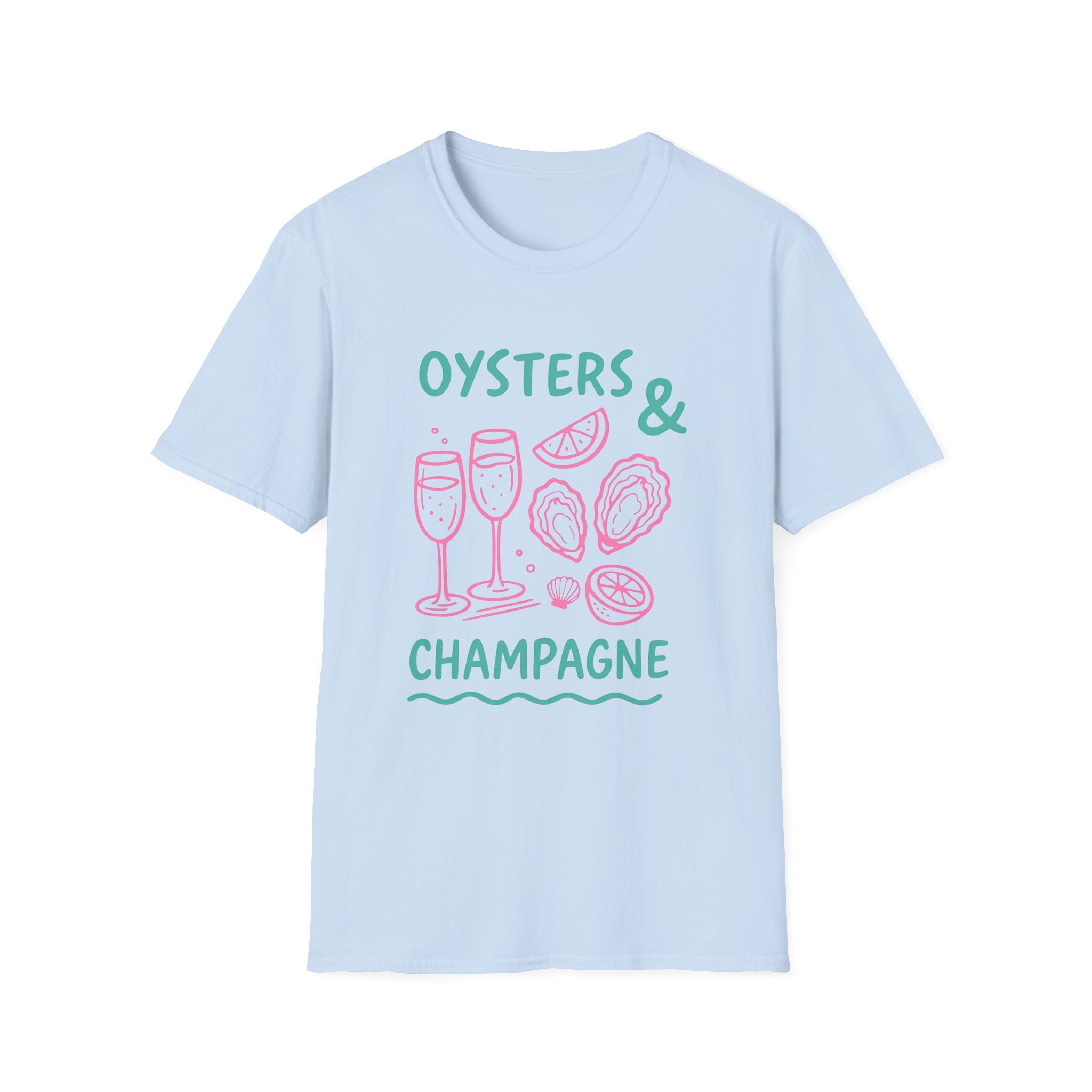 Playful Womens Tee - Oysters Champagne Shirt
