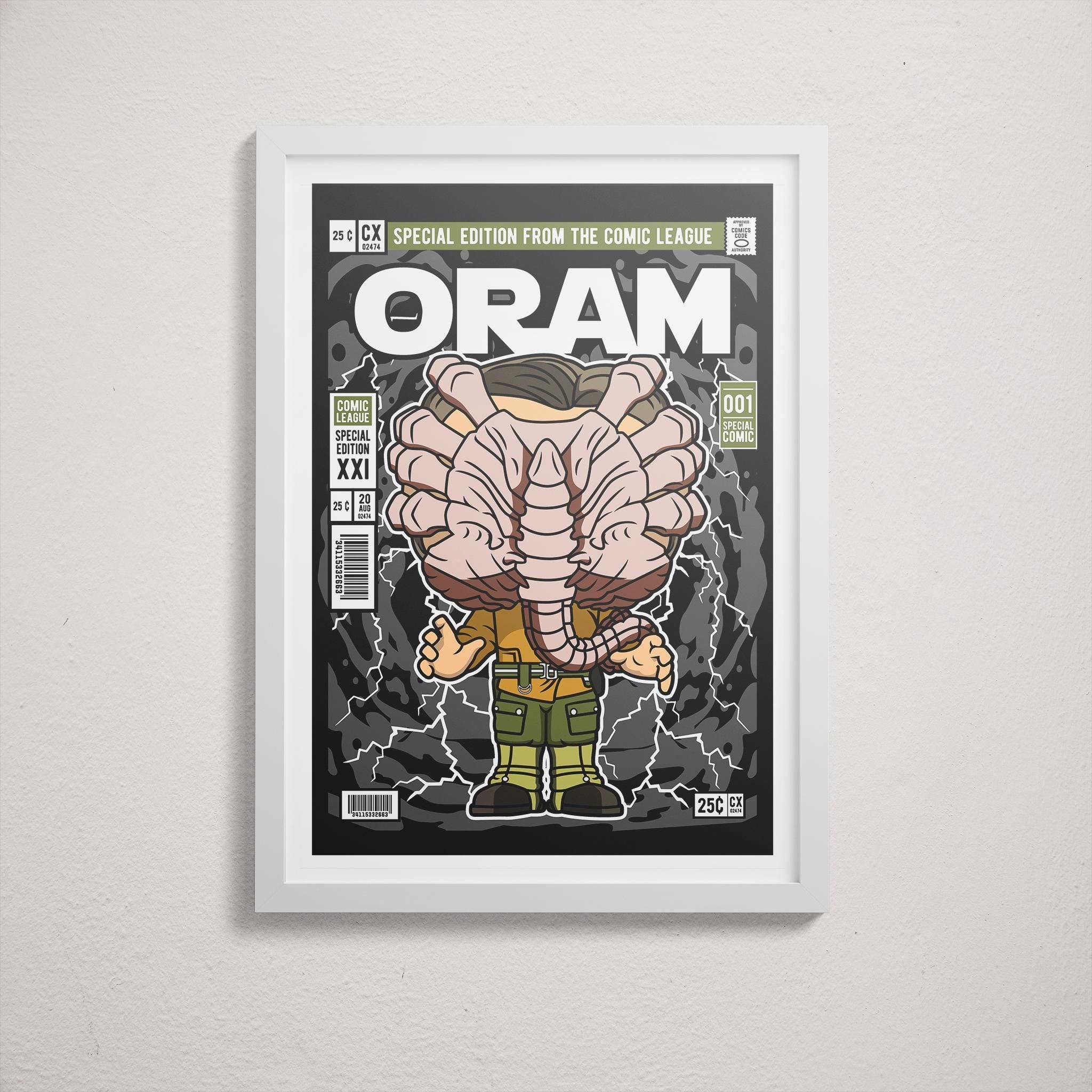Framed Poster - Alien Parody Comic Cover