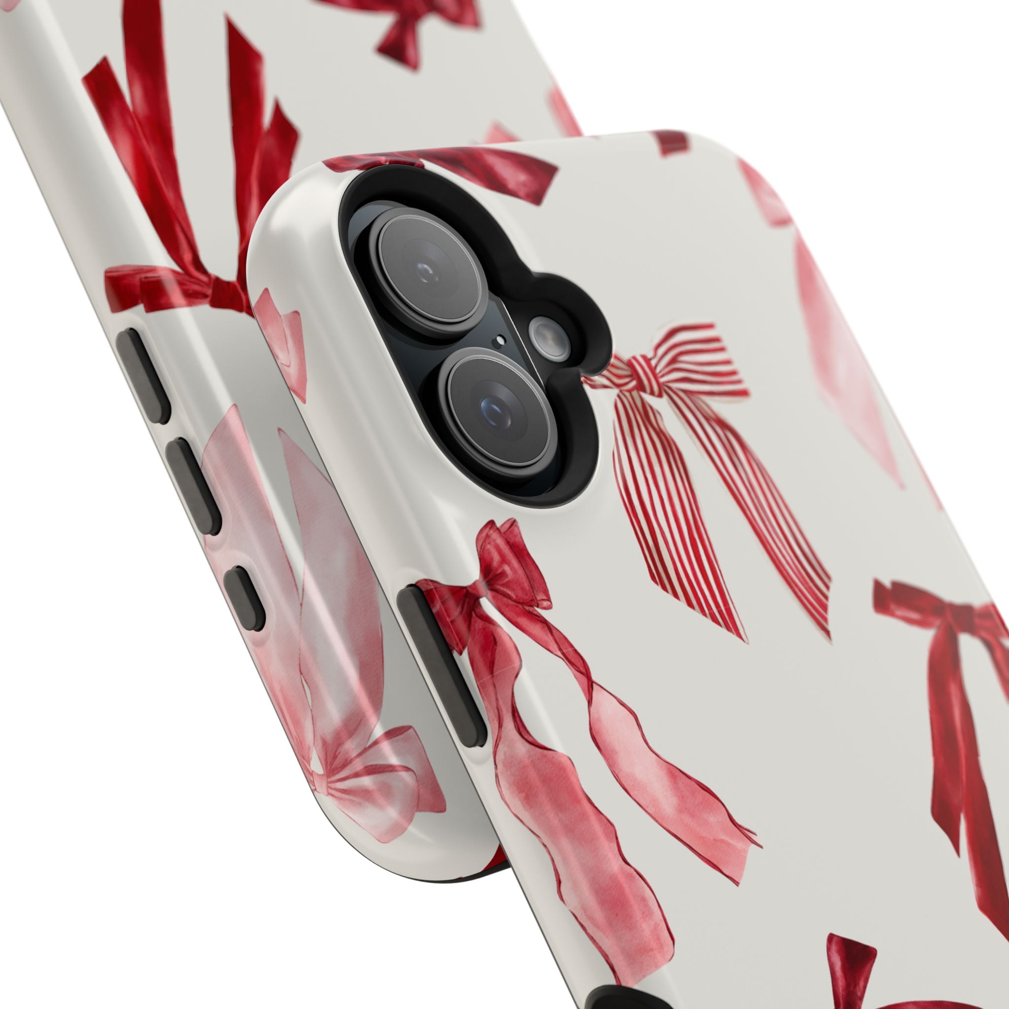 Decorative iPhone Case - Red Pink Bow Case