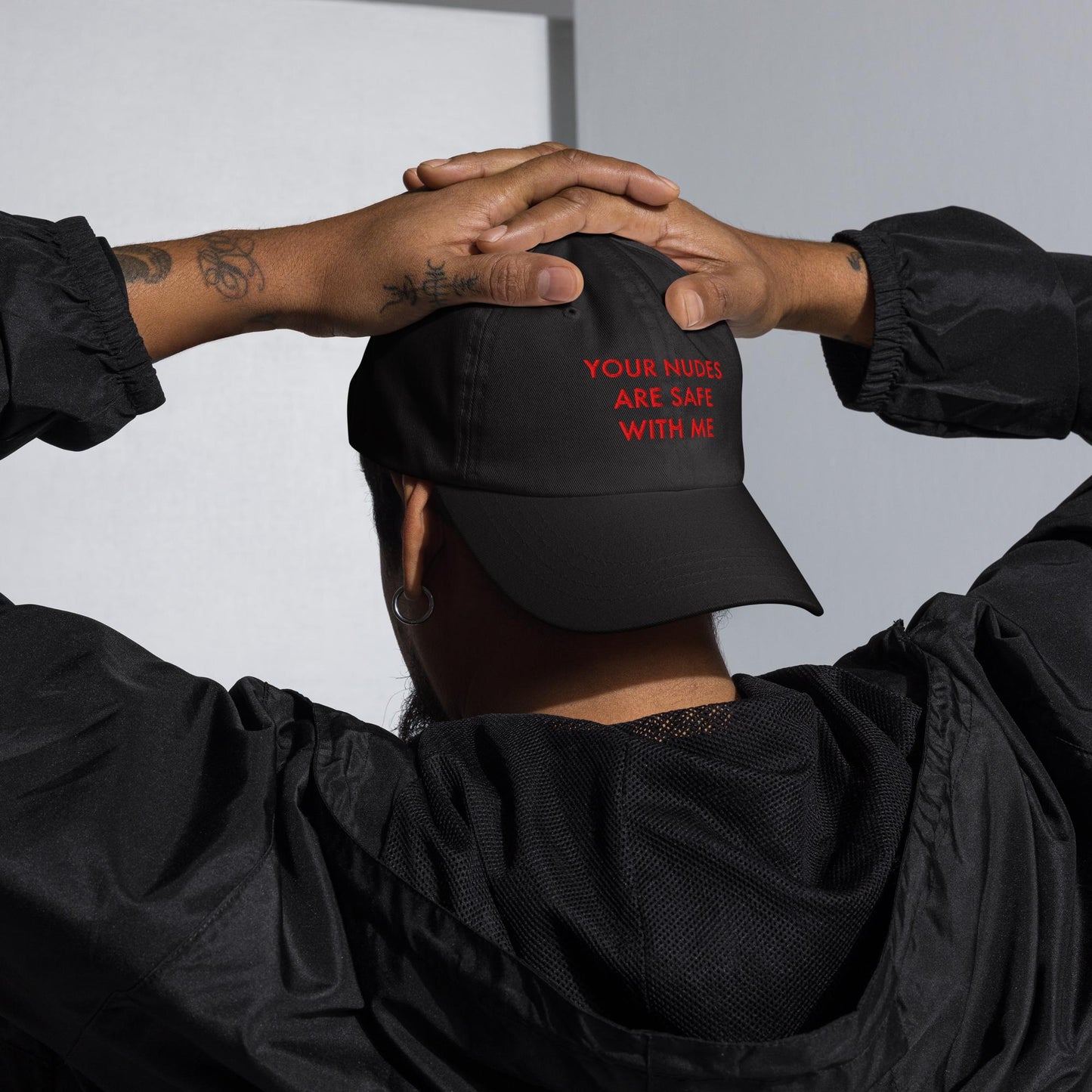 Funny Embroidered Dad Hat - Your Nudes Are Safe With Me Gag Gift