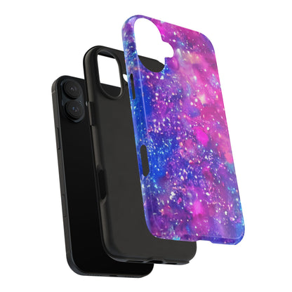 Galaxy Glitter iPhone 16 Case – Sparkly Cosmic Design for iPhone 16, 16 Pro, 16 Pro Max & 16 Plus