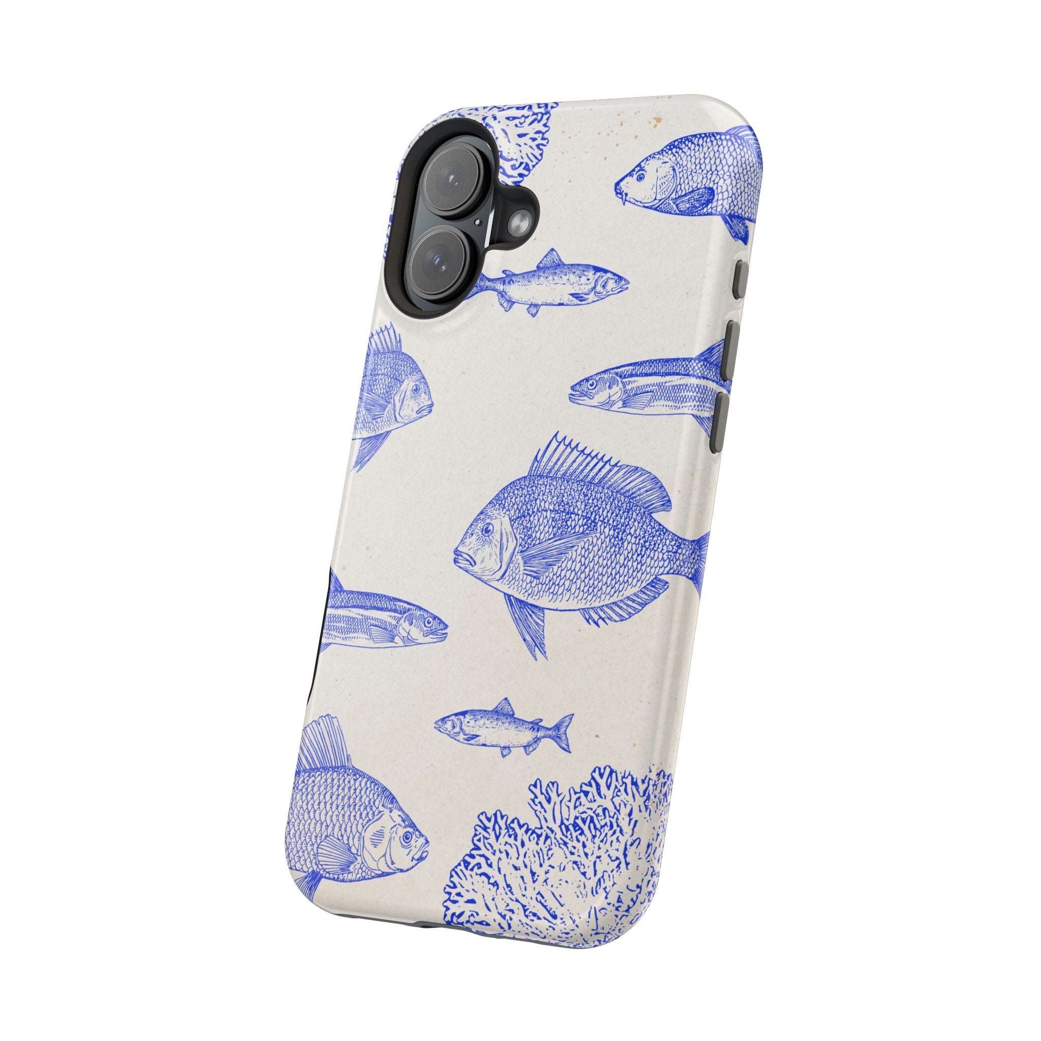Marine iPhone 16 Case - Blue Coral Illustration
