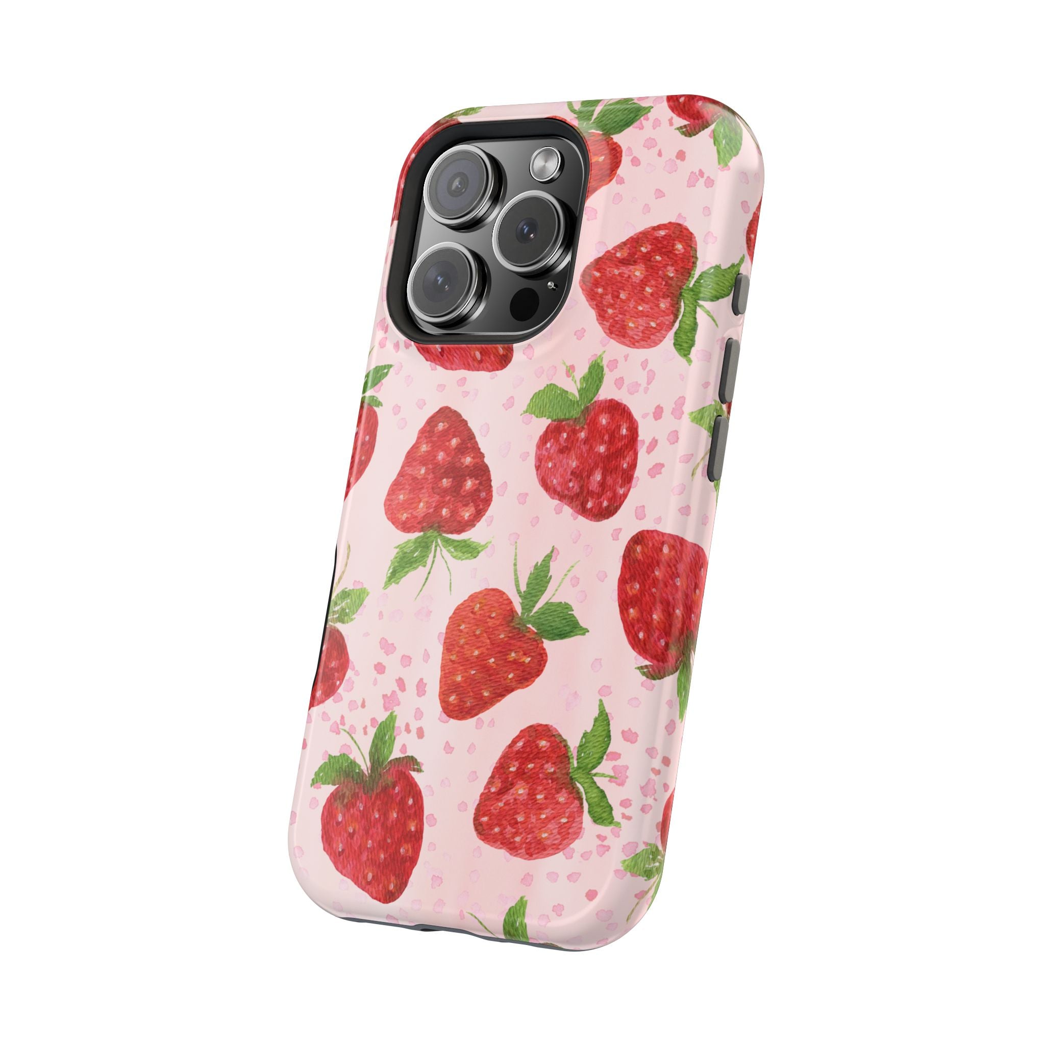 Fruit iPhone 16 Case - Strawberry Pattern Cover