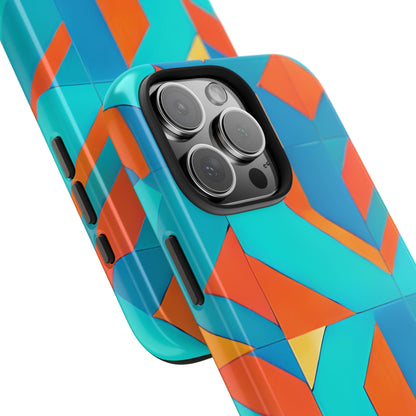 Modern Geometric iPhone 16 Case – Bold Abstract Tile Design for iPhone 16, 16 Pro, 16 Pro Max & 16 Plus