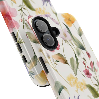 Wildflower iPhone 16 Case – Watercolor Floral Design for iPhone 16, 16 Pro, 16 Pro Max & 16 Plus