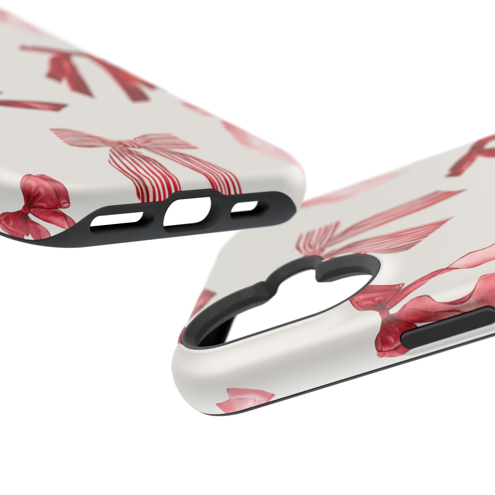 Decorative iPhone Case - Red Pink Bow Case