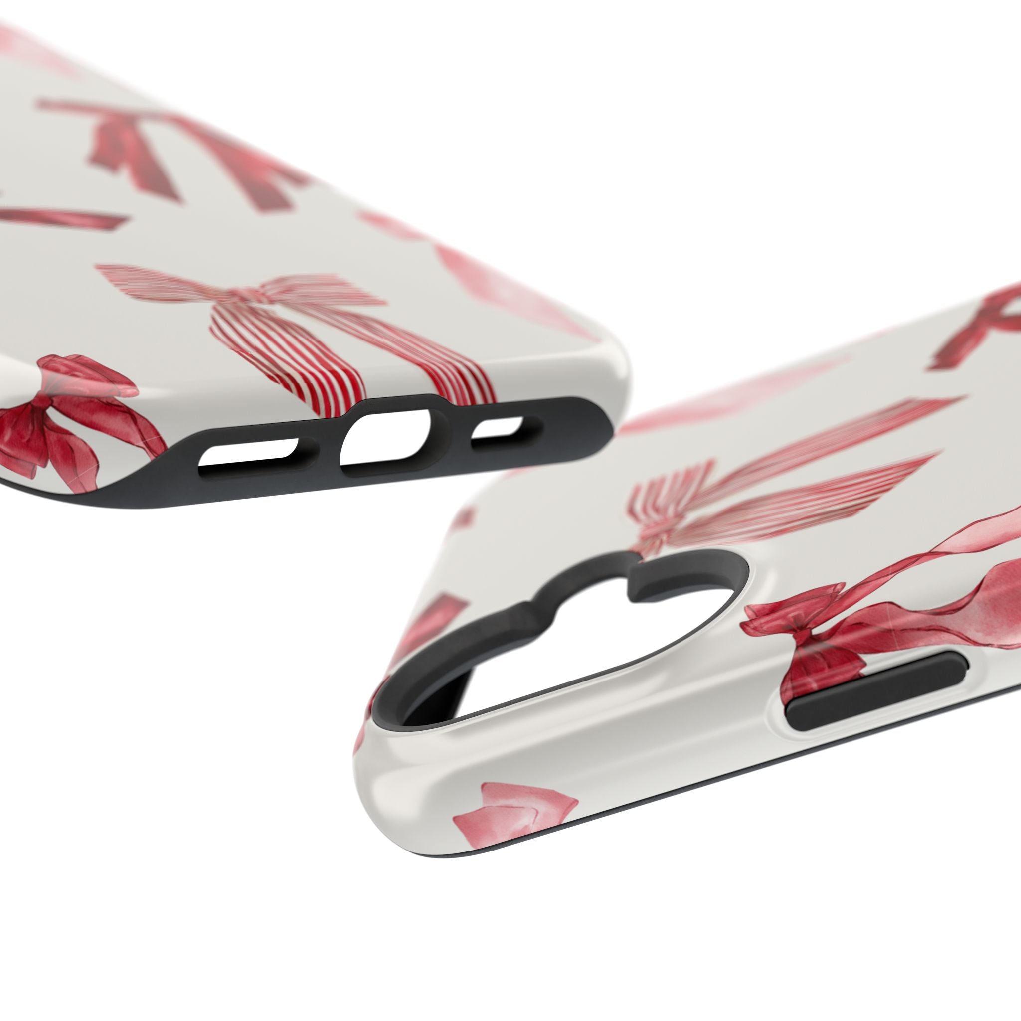Decorative iPhone Case - Red Pink Bow Case