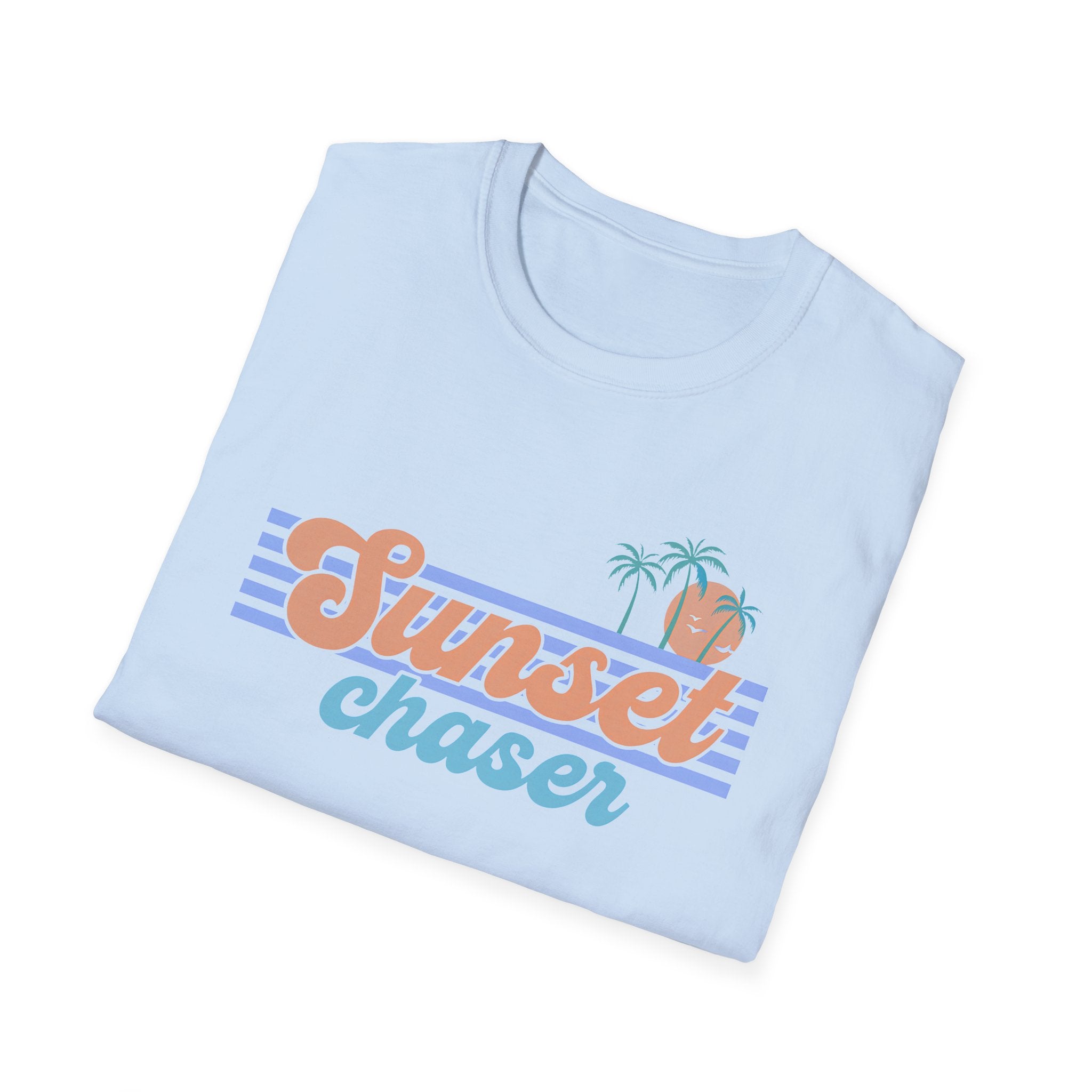 Tropical Sunset Tee - Retro Beach Shirt