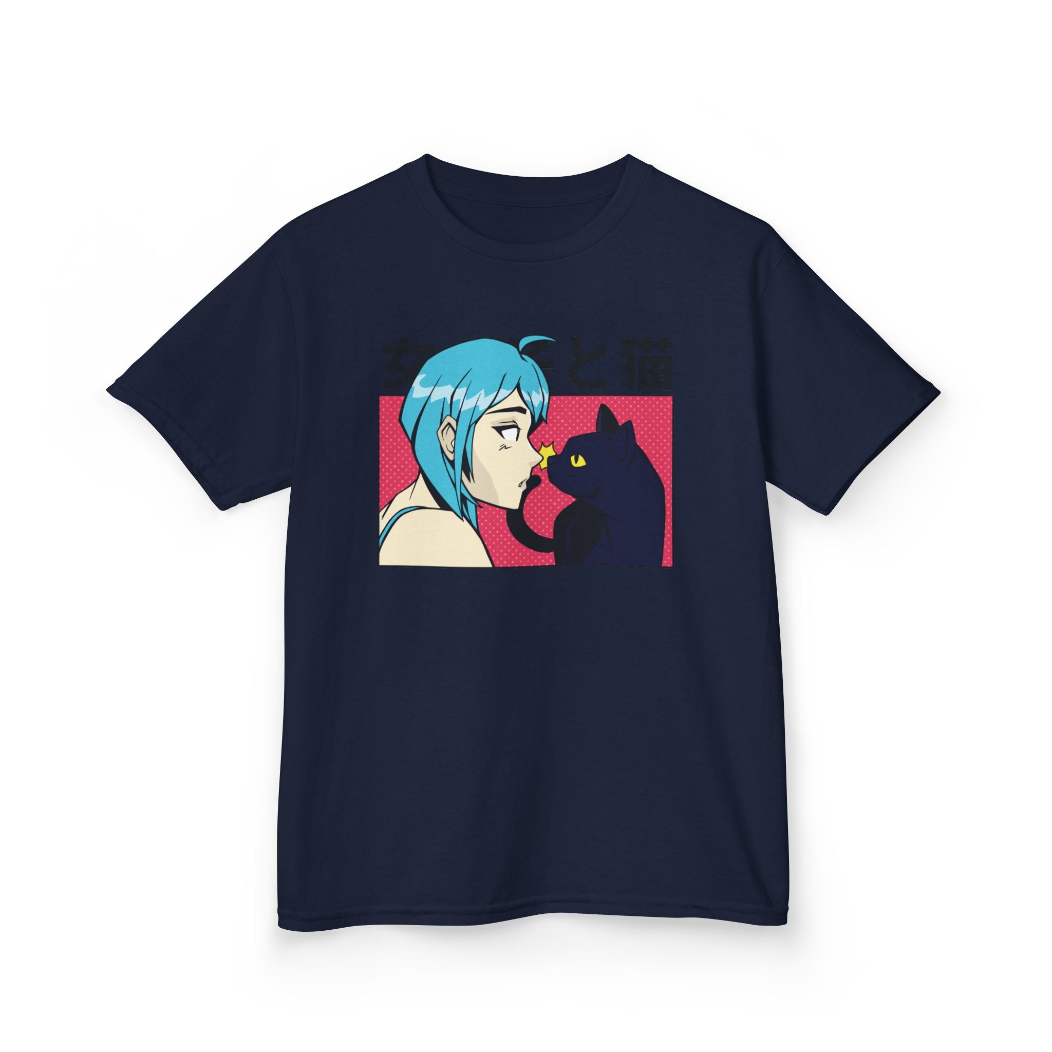 Anime Kids Shirt - Playful Cat Tee