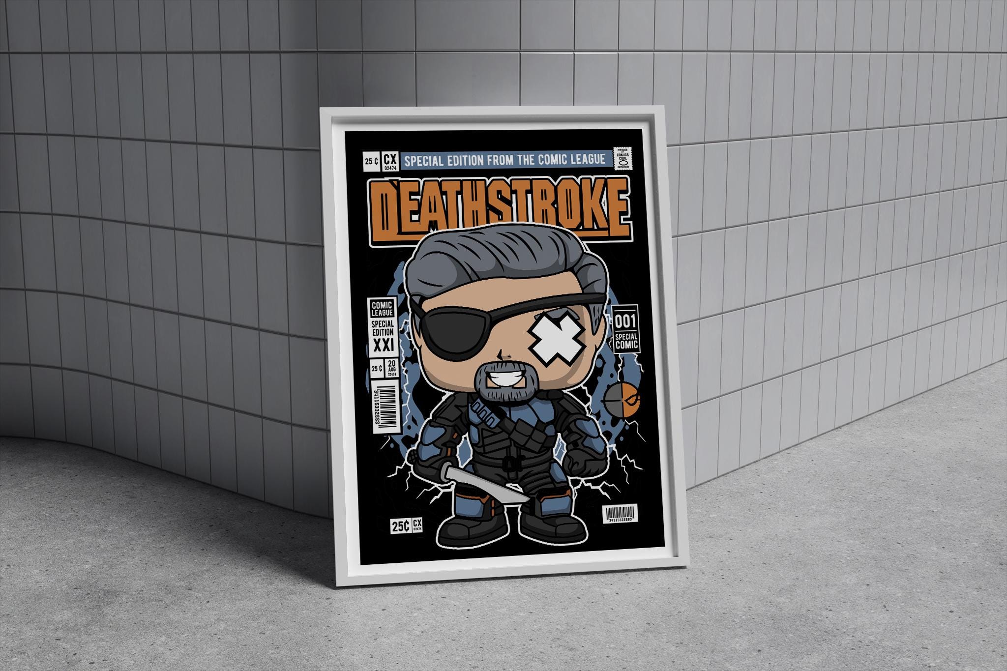 Framed Poster - Deathstroke Parody Comic Cover