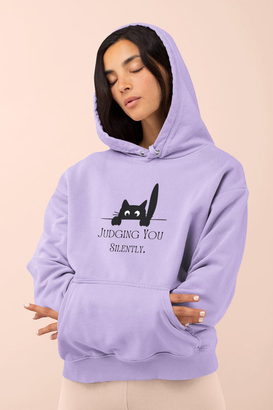 Black Cat Hoodie - Funny Cat Mom Gift - Cute Cat Design