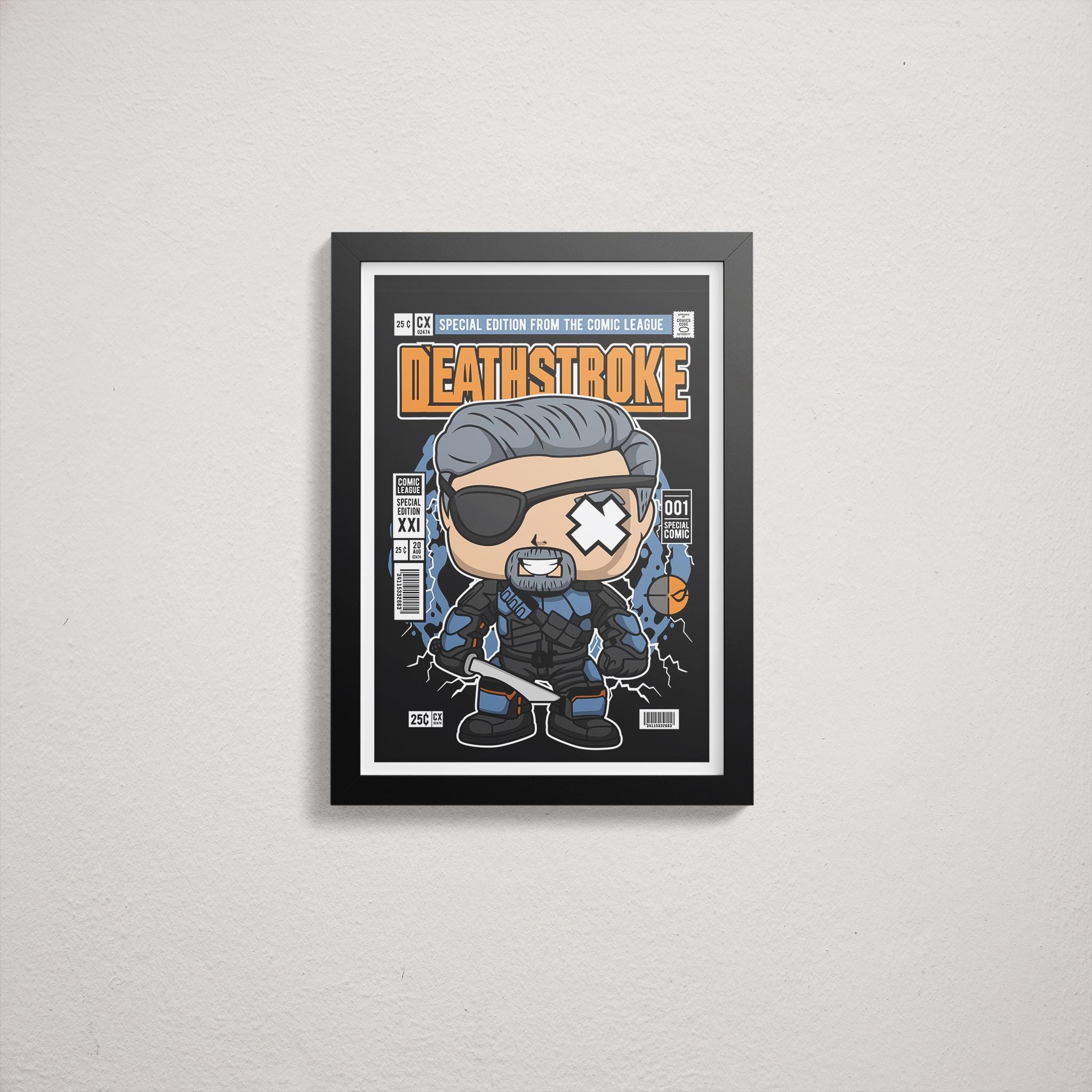 Framed Poster - Deathstroke Parody Comic Cover