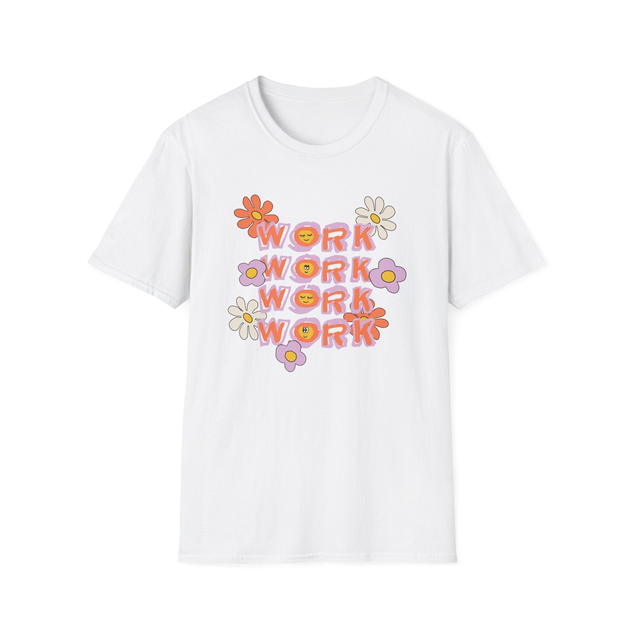 Retro Womens Tee - Work Slogan Shirt