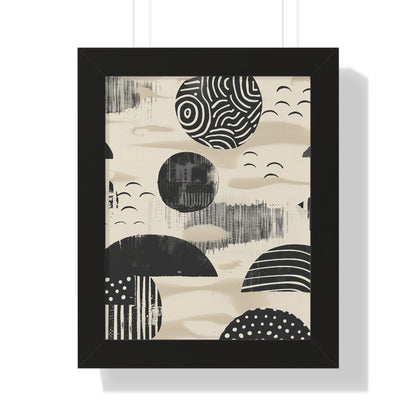 Abstract Geometric Framed Vertical Poster - Modern Wall Art for Home Decor