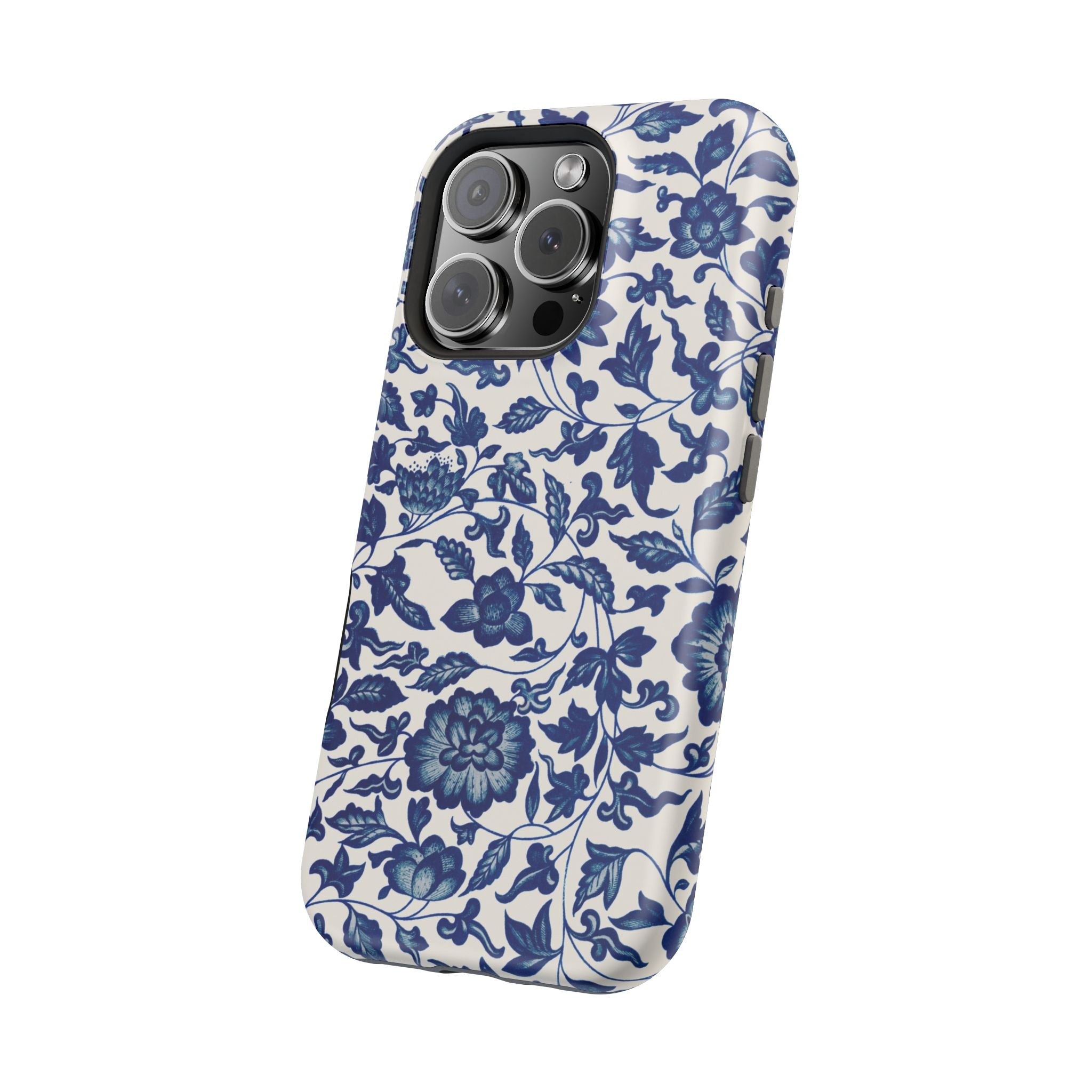 Traditional iPhone Case - Blue Floral iPhone