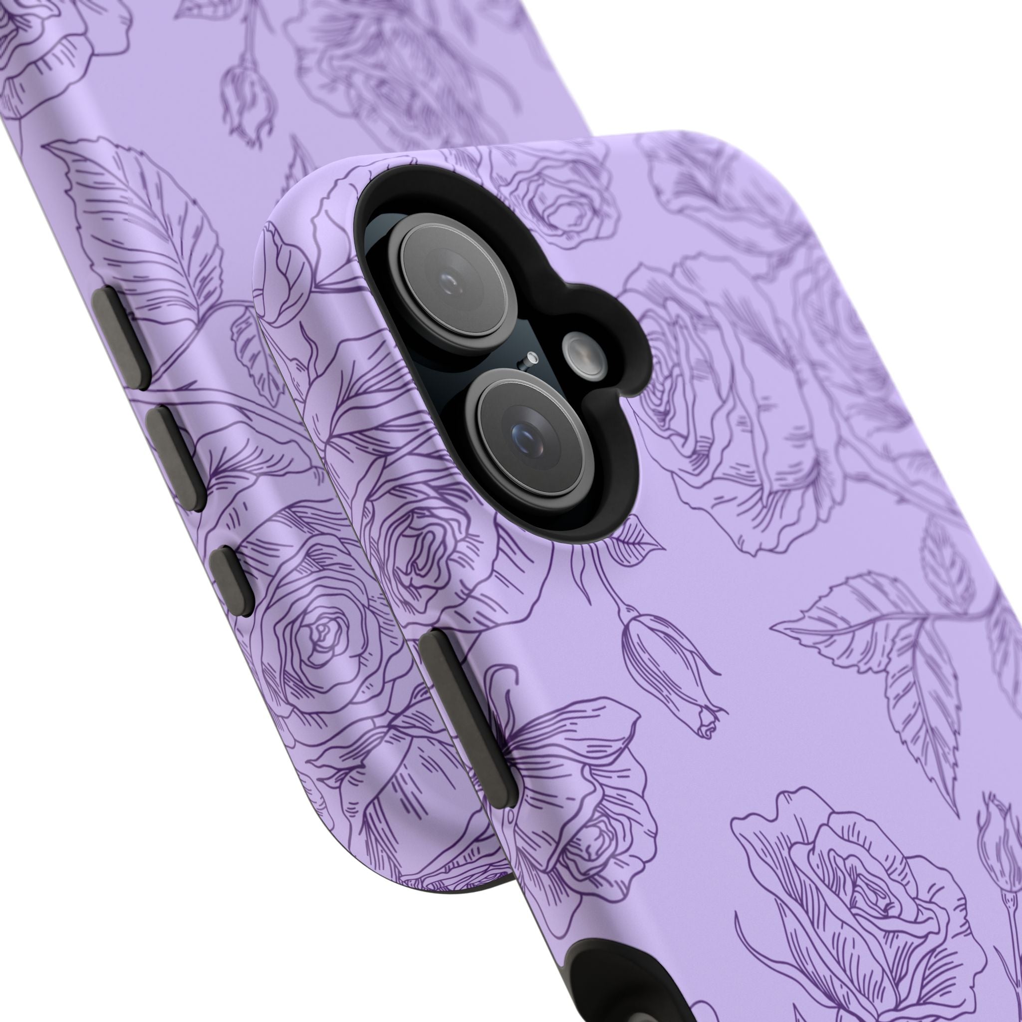 Floral Case iPhone 16 - Purple Line Art Case