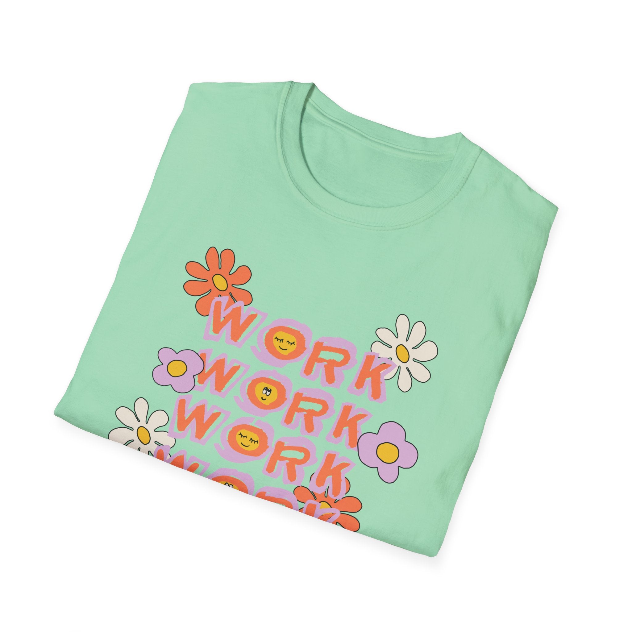 Retro Womens Tee - Work Slogan Shirt