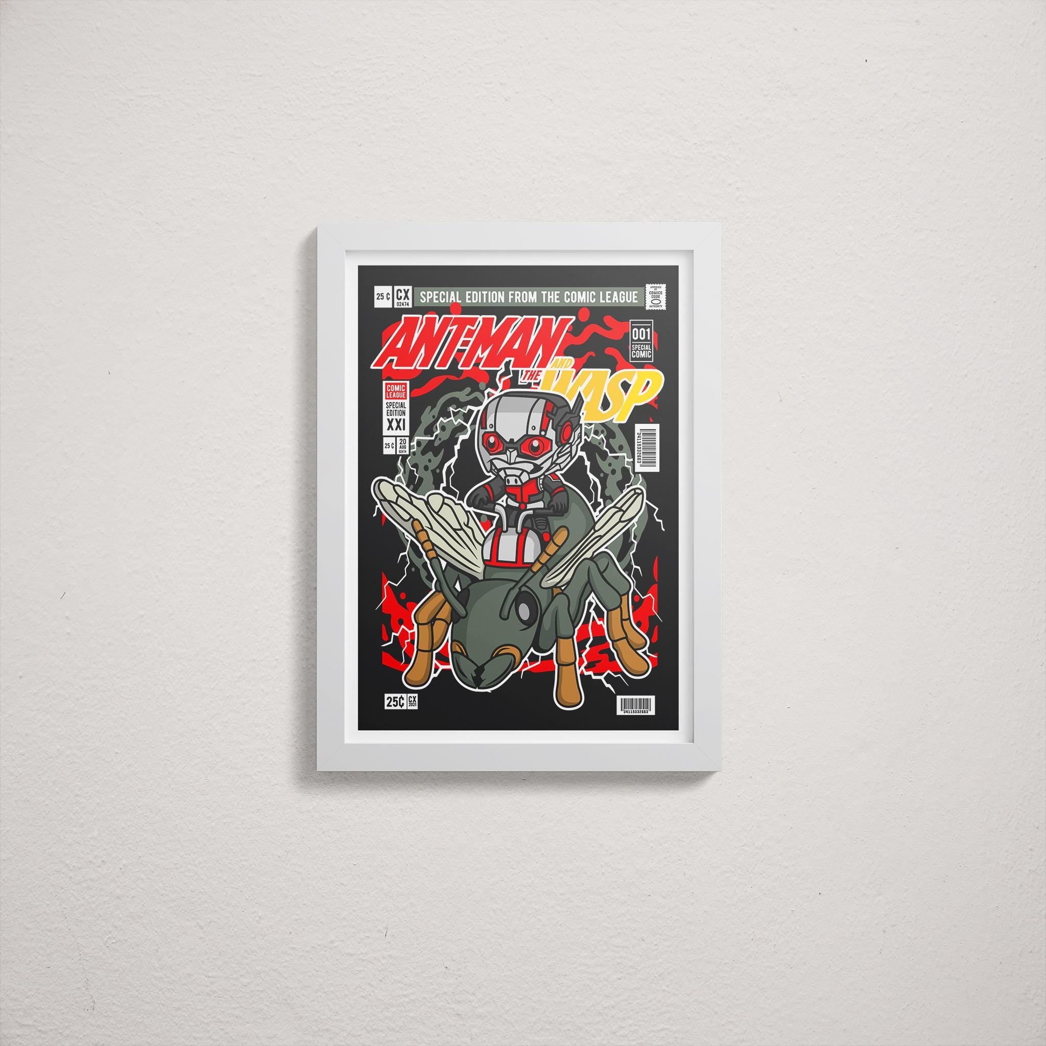 Framed Poster - Ant Man Wasp Parody Comic Art