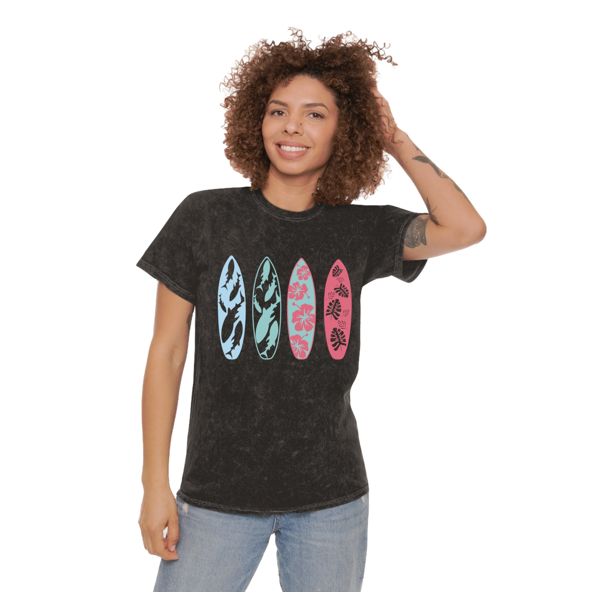 Mineral Wash T-Shirt - Surf Vibes