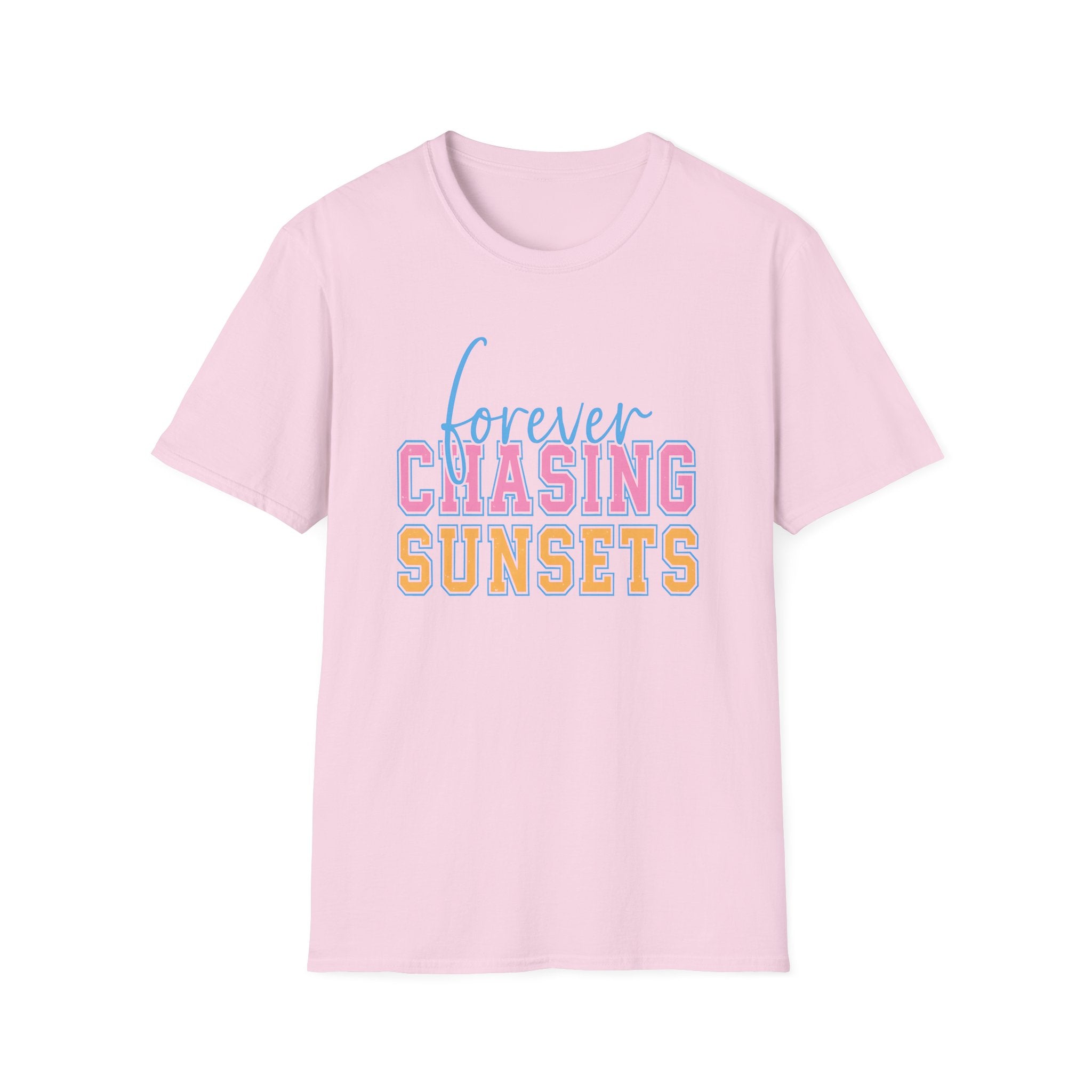 Tropical Summer Tee - Sunset Typography Shirt