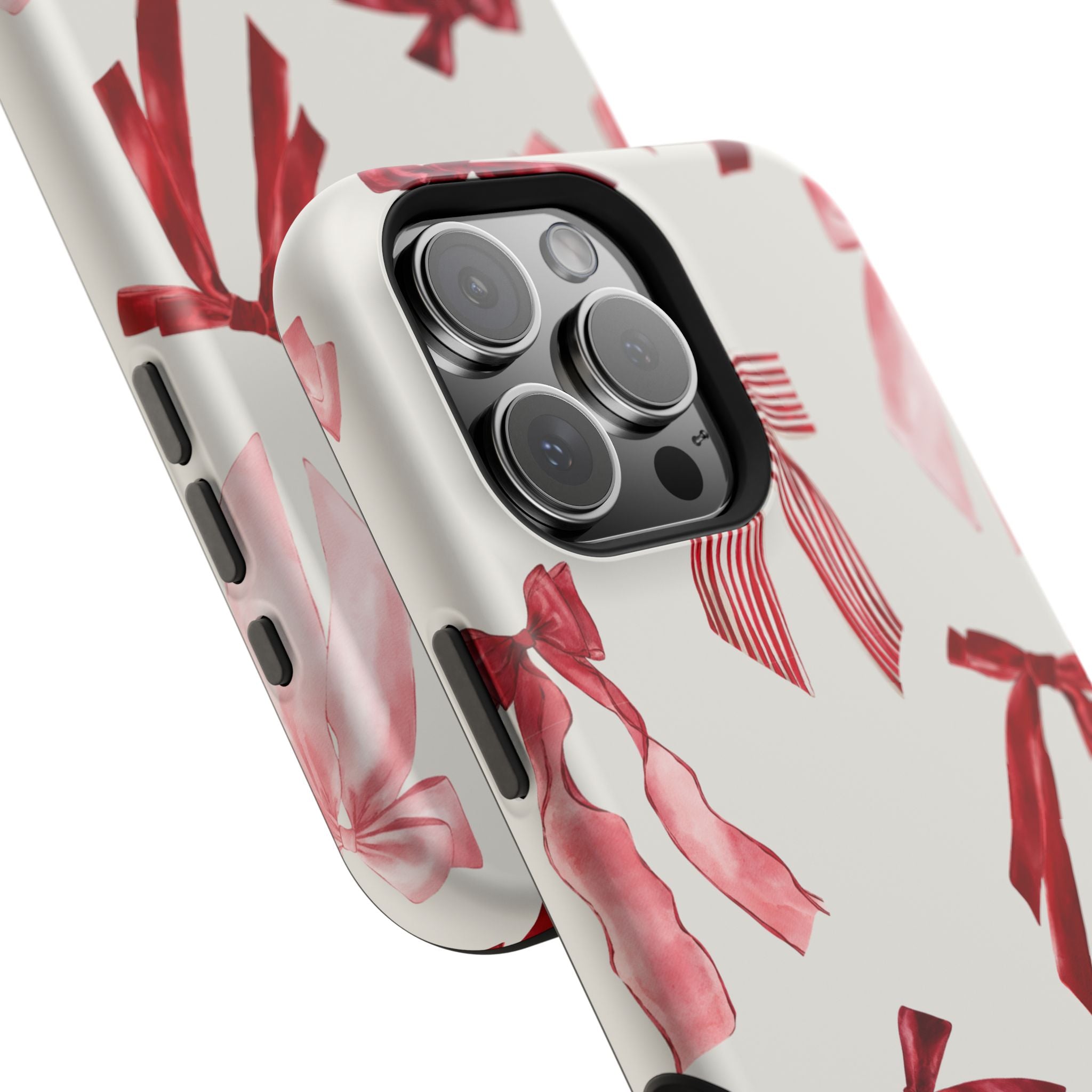 Decorative iPhone Case - Red Pink Bow Case