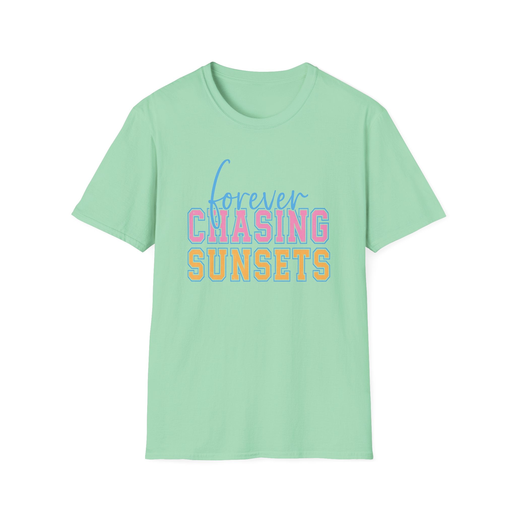 Tropical Summer Tee - Sunset Typography Shirt