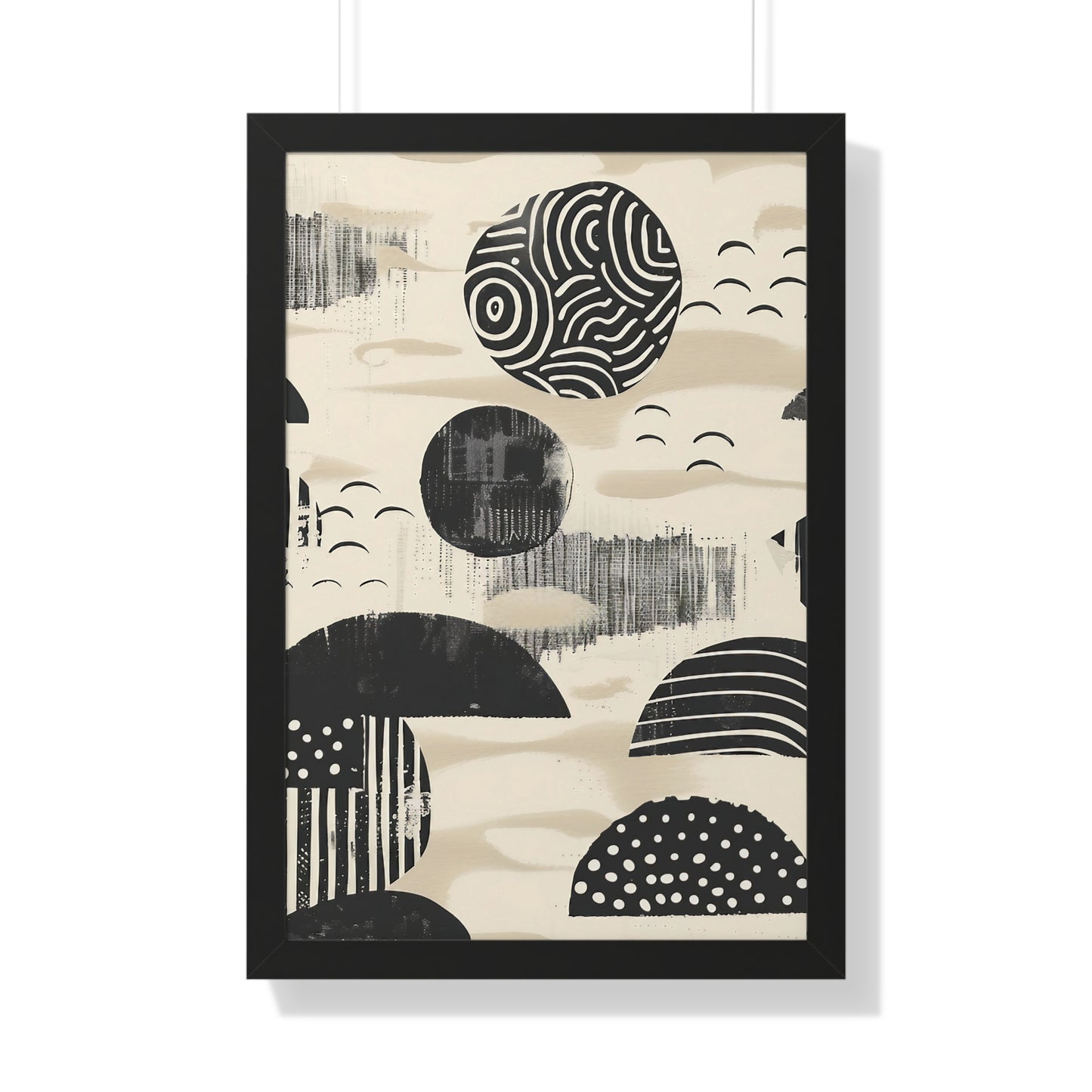 Abstract Geometric Framed Vertical Poster - Modern Wall Art for Home Decor