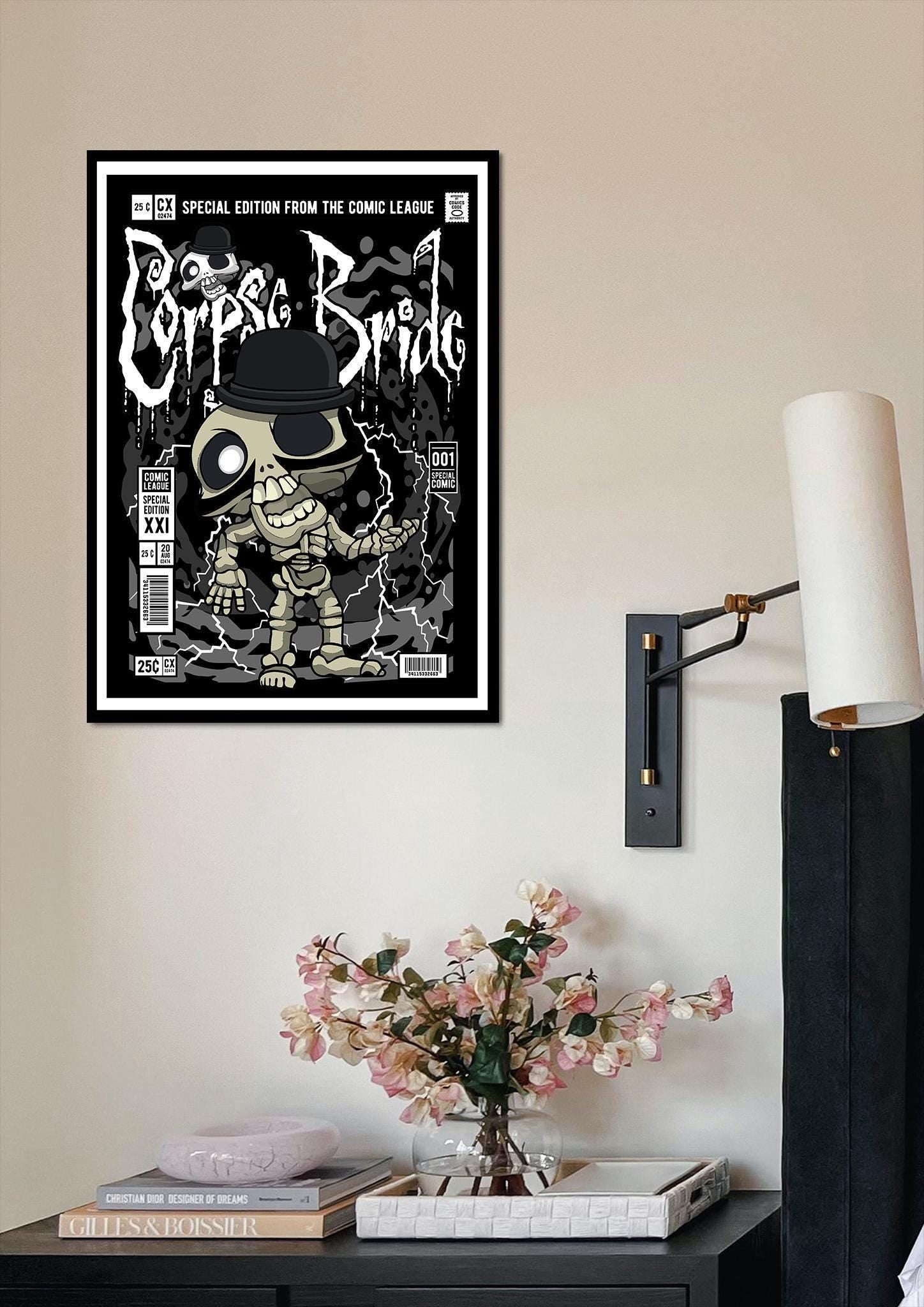 Framed Poster - Corpse Bride Comic Parody Art