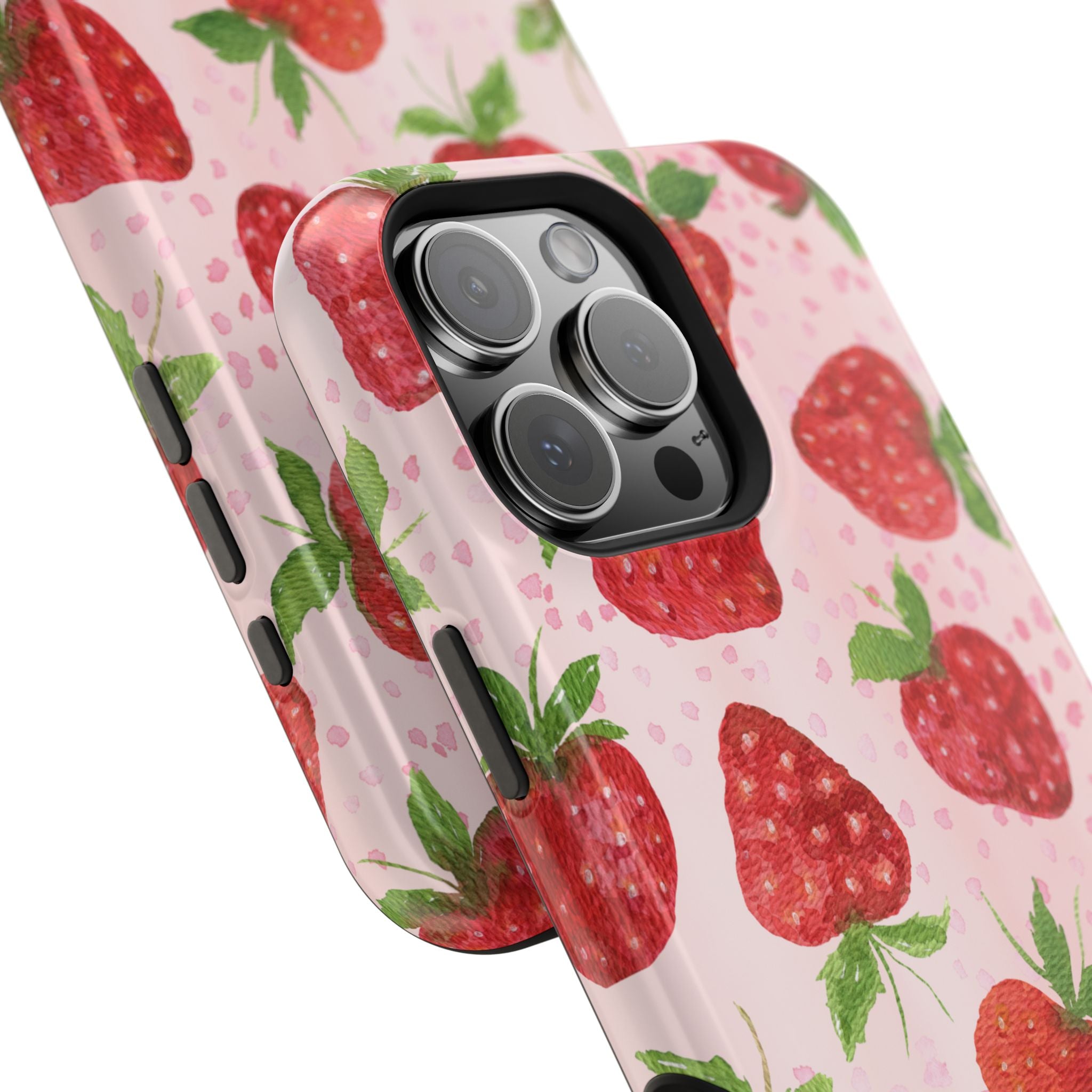 Fruit iPhone 16 Case - Strawberry Pattern Cover