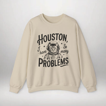 Cat Sweatshirt, Funny Cat Sweatshirt, Astronaut Cat Crewneck, Space Cat Sweater, Science Fiction Shirt, Cute Cat Graphic, Cozy Sweatshirt