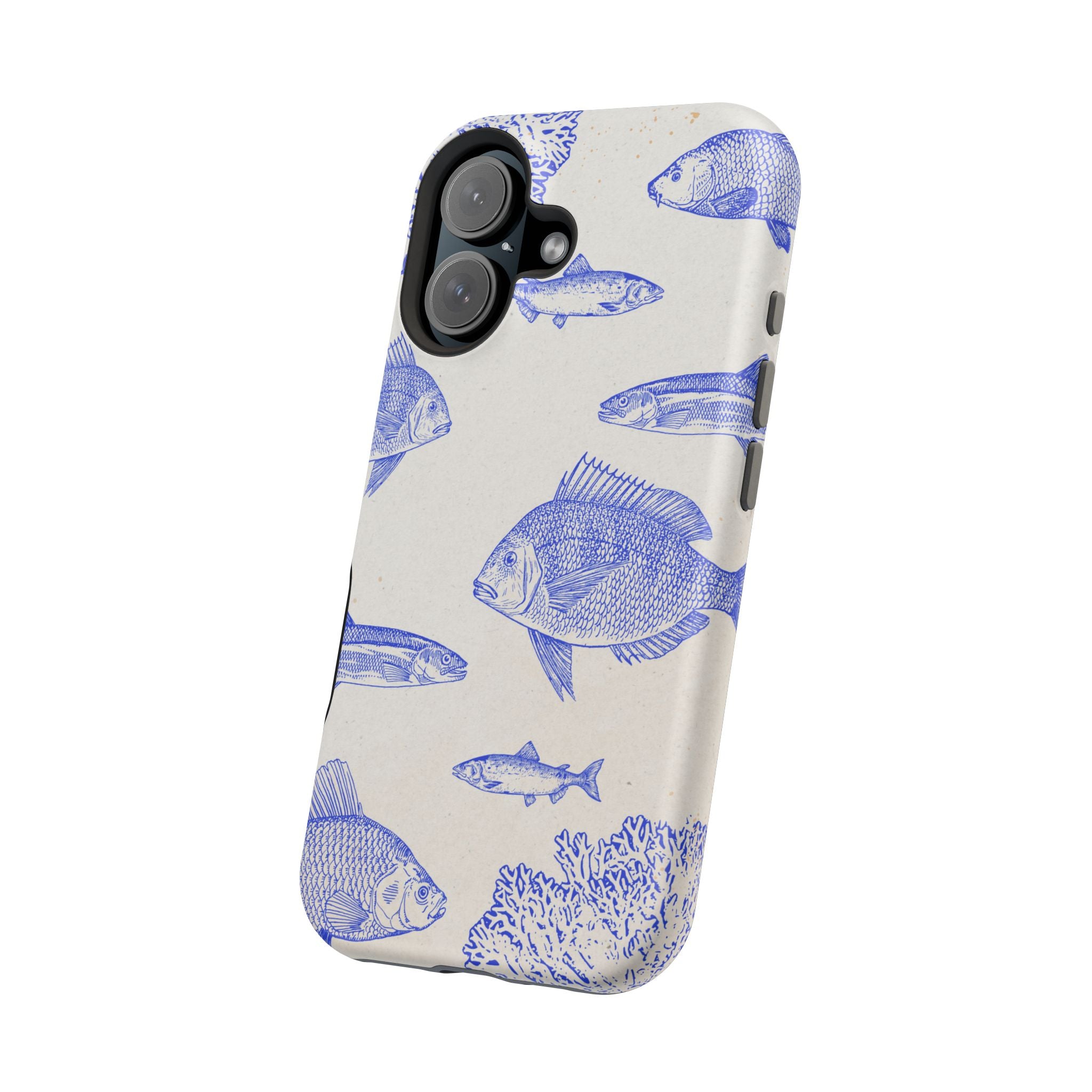 Marine iPhone 16 Case - Blue Coral Illustration