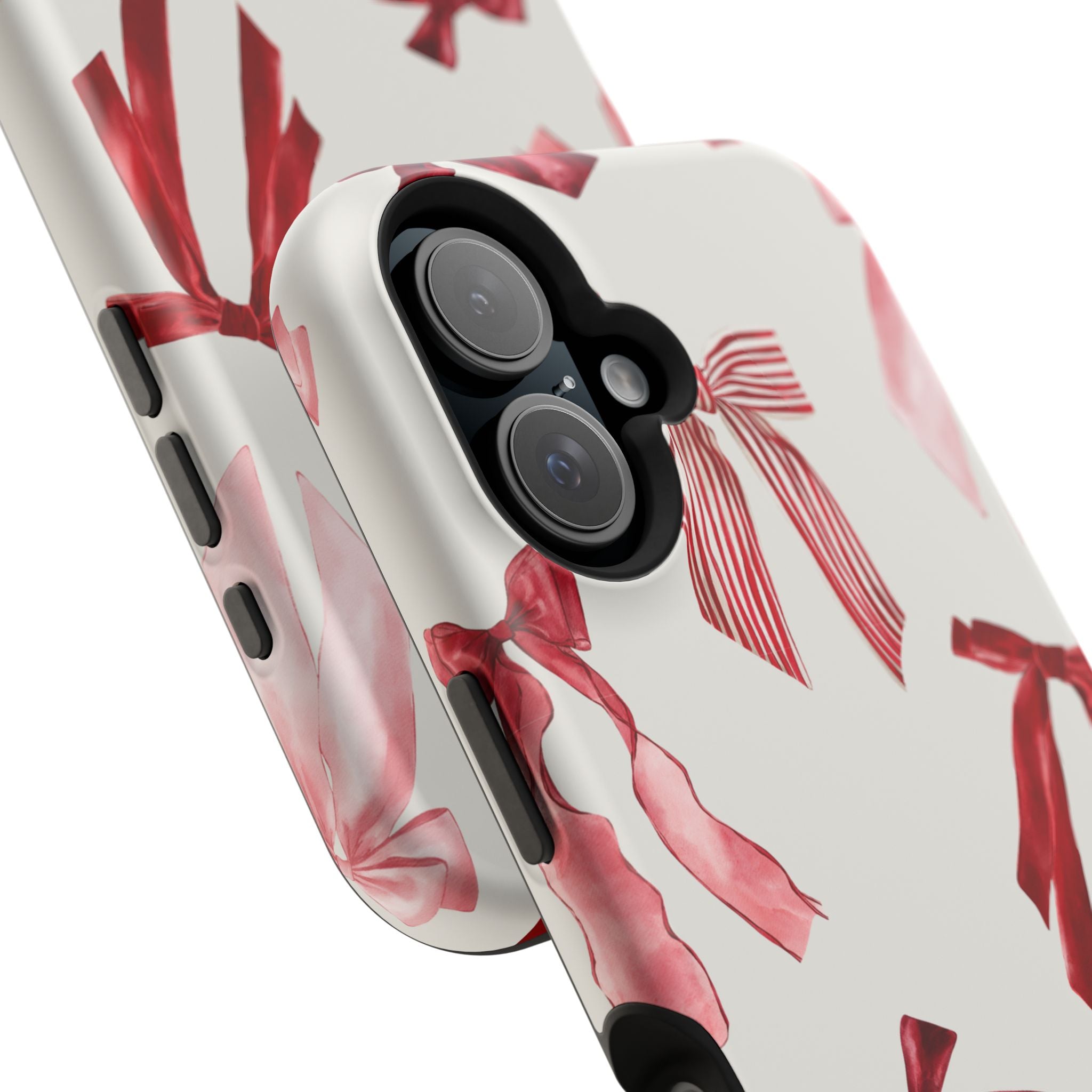 Decorative iPhone Case - Red Pink Bow Case